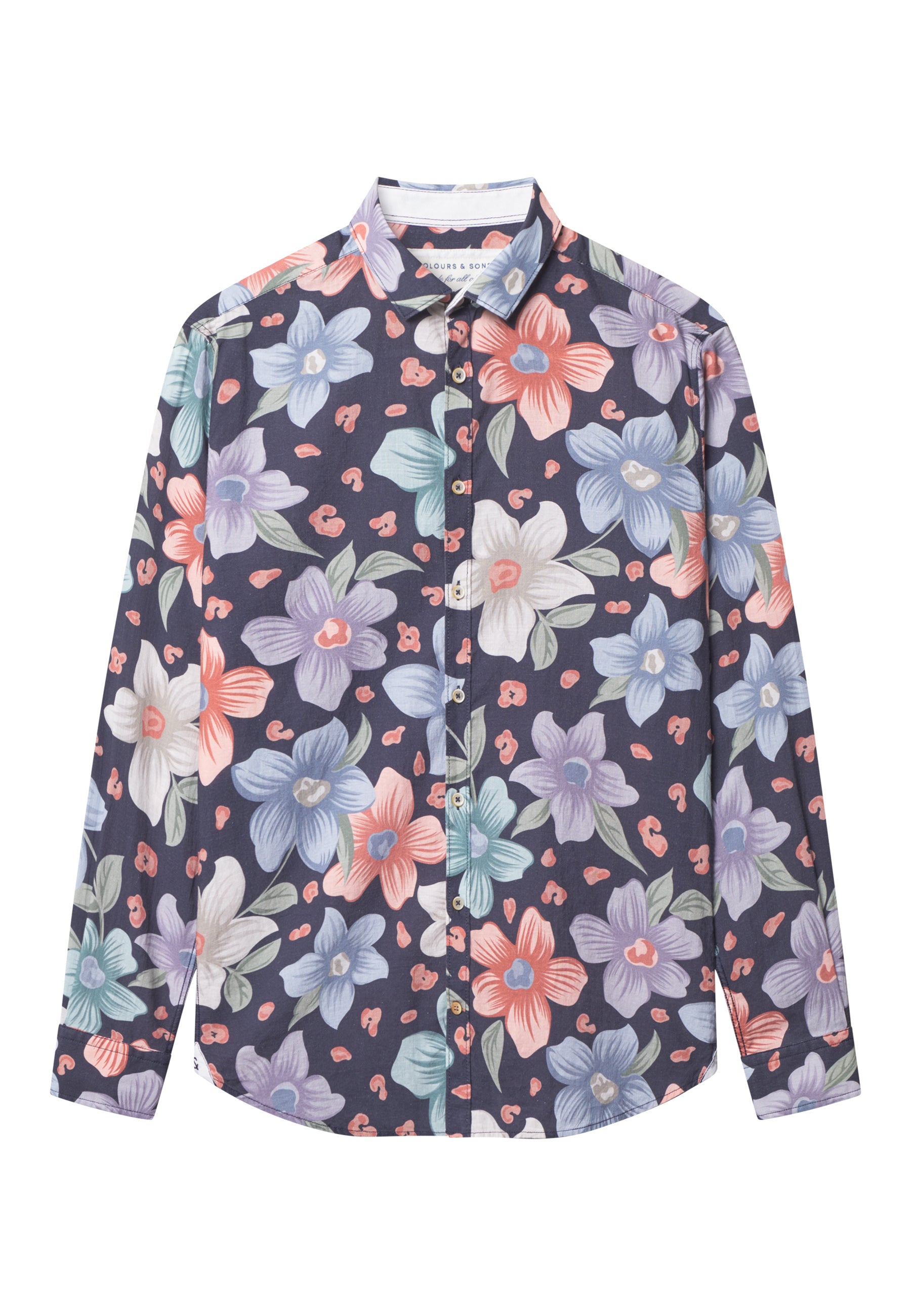 Shirt-Printed in Navy Flowers Hemden Colours and Sons