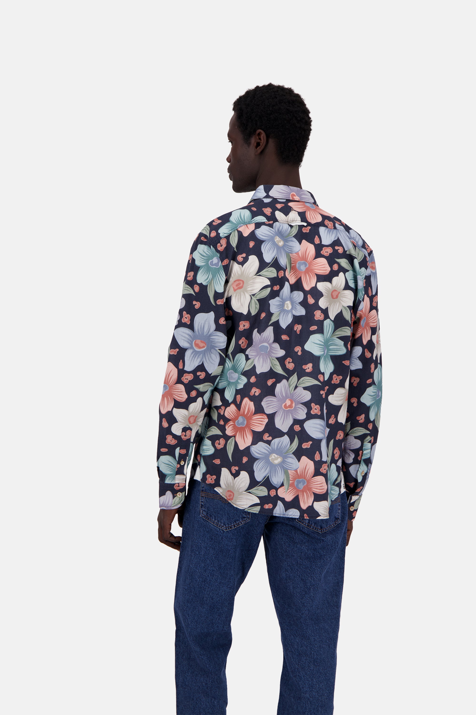 Shirt-Printed in Navy Flowers Hemden Colours and Sons