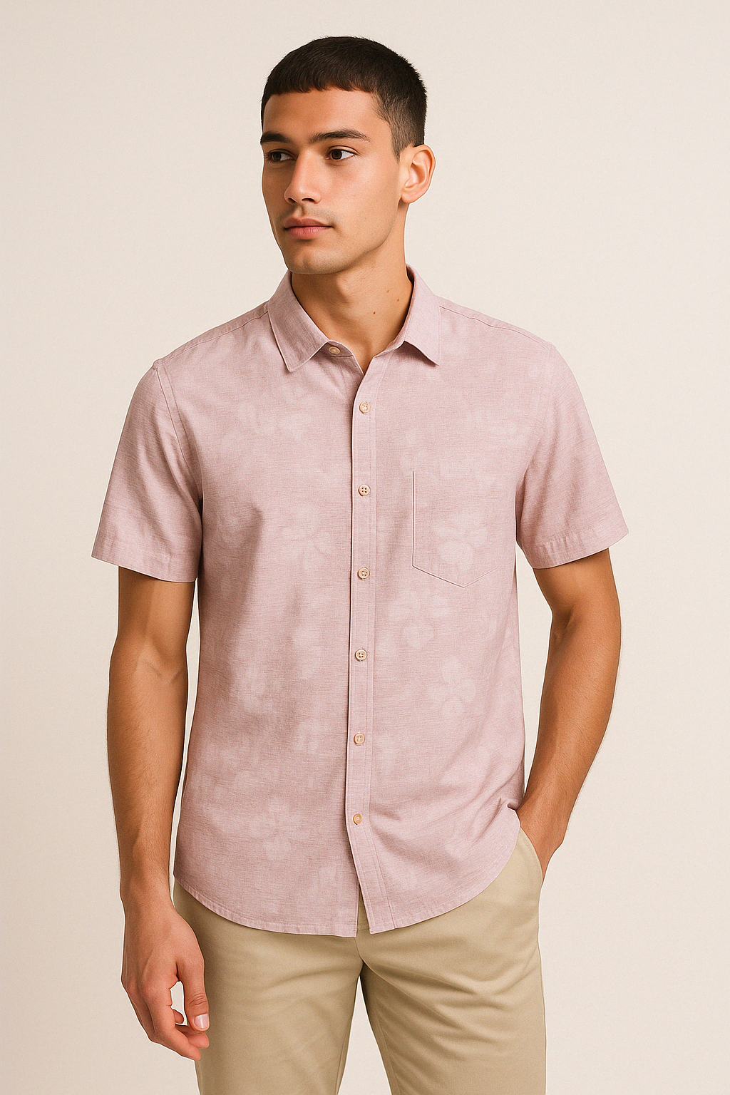 Shirt-Jacquard Flowers in Blurred Orchids Hemden Colours and Sons