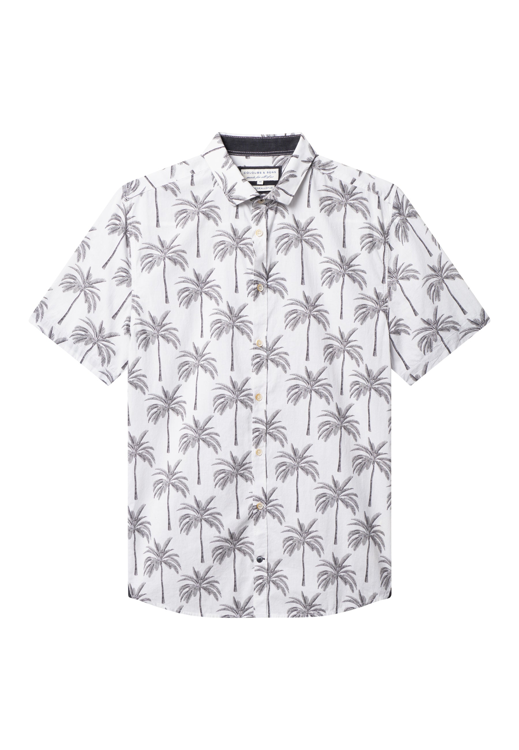 Shirt-Printed in Palms Hemden Colours and Sons
