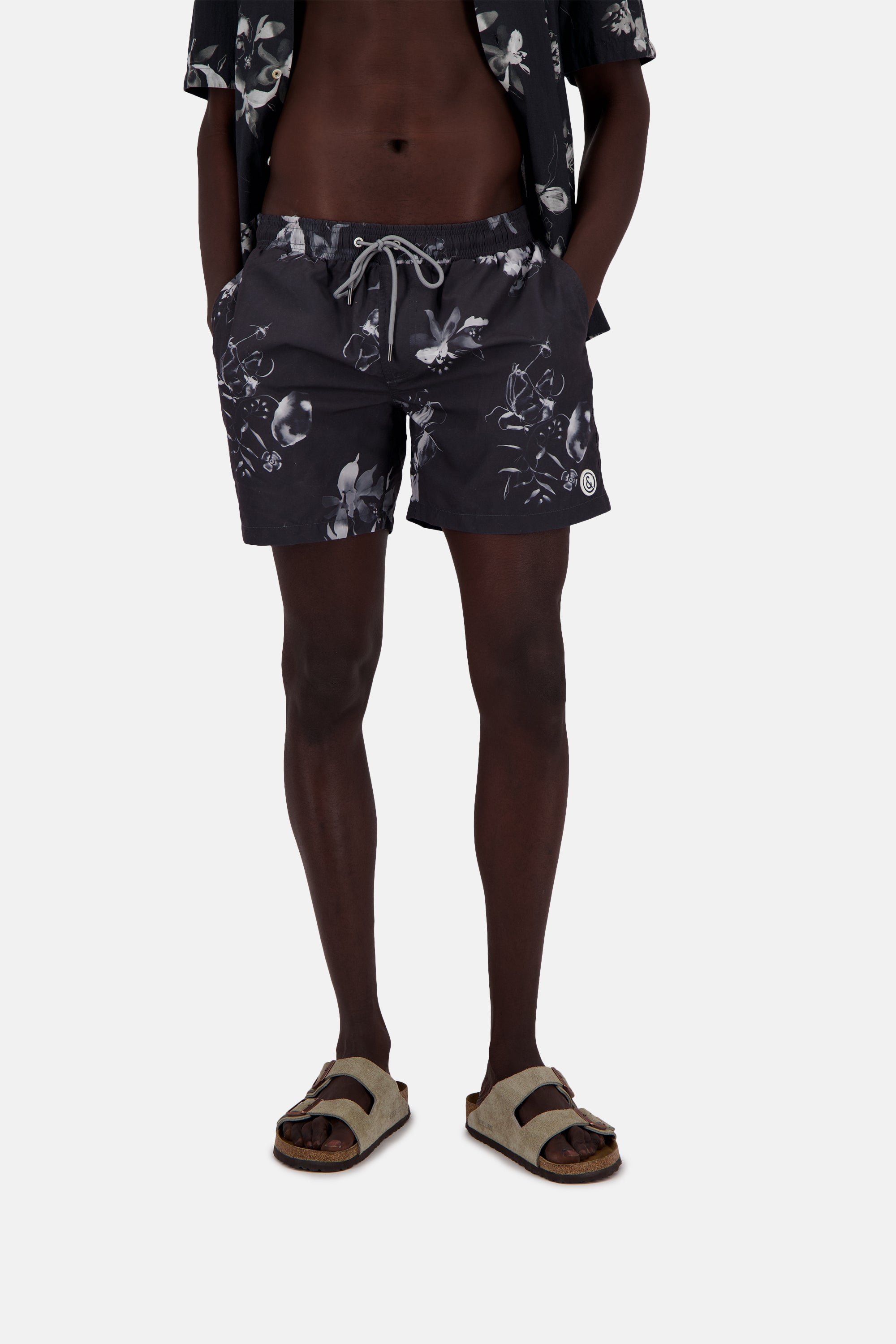 Swimshorts-Printed in Smoke Black Badehosen Colours and Sons