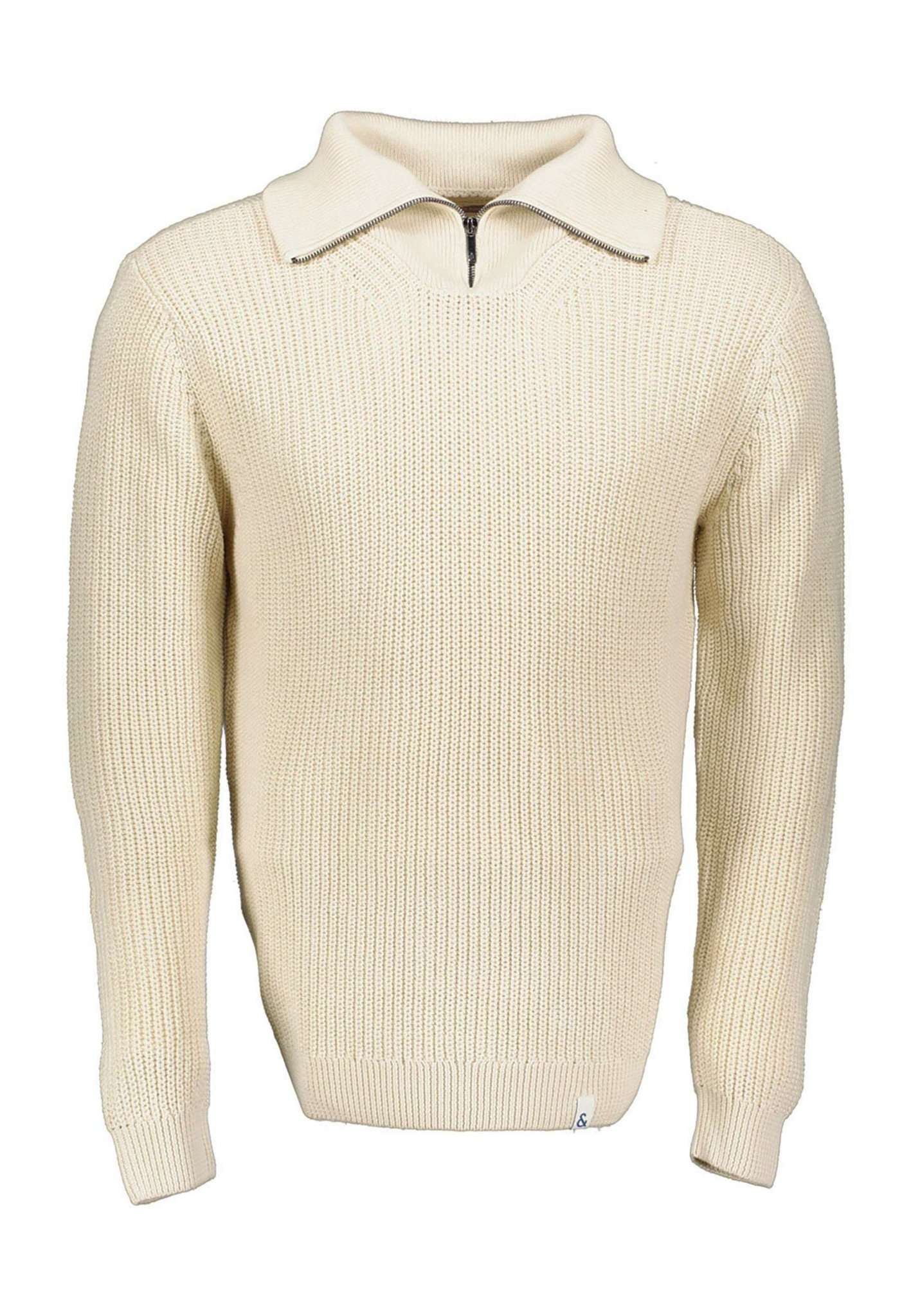 Mock-Zip-Half Cardigan Stitch in Offwhite Pullover Colours and Sons