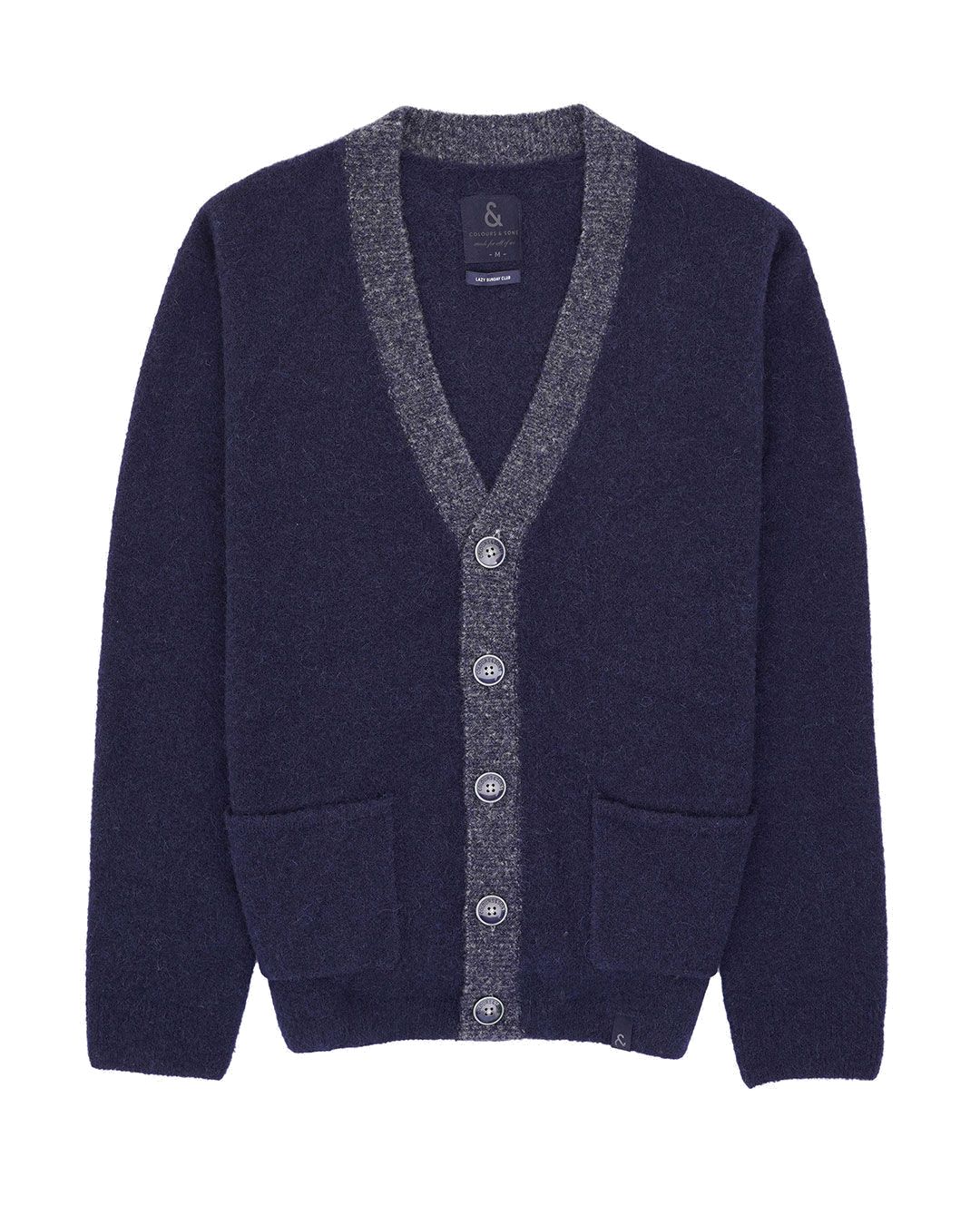 Cardigan-Button-Hairy in Navy Strickjacken Colours and Sons   