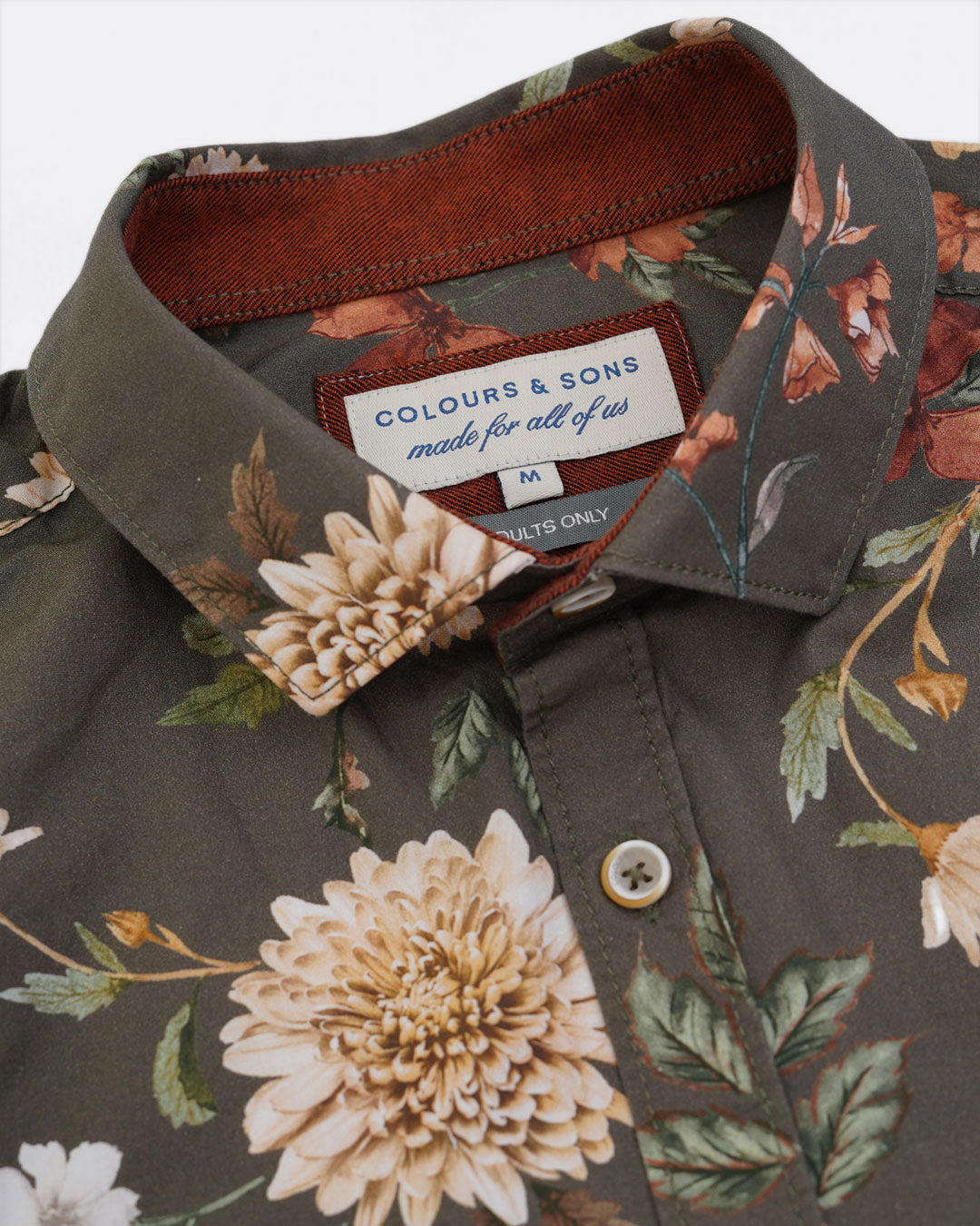 Shirt-Flowers in Olive Flowers Hemden Colours and Sons