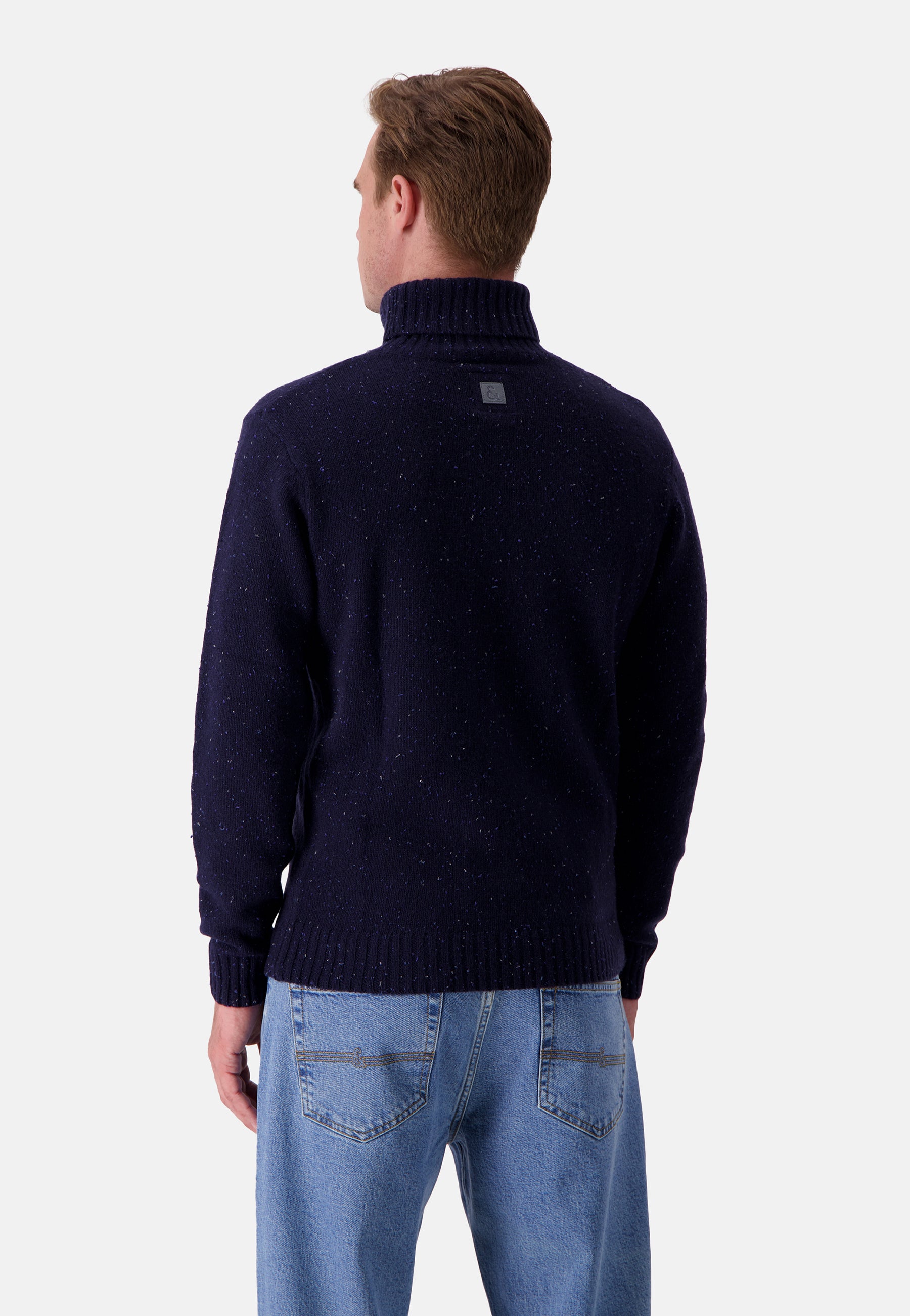 Turtleneck Donegal in Navy Pullover Colours and Sons