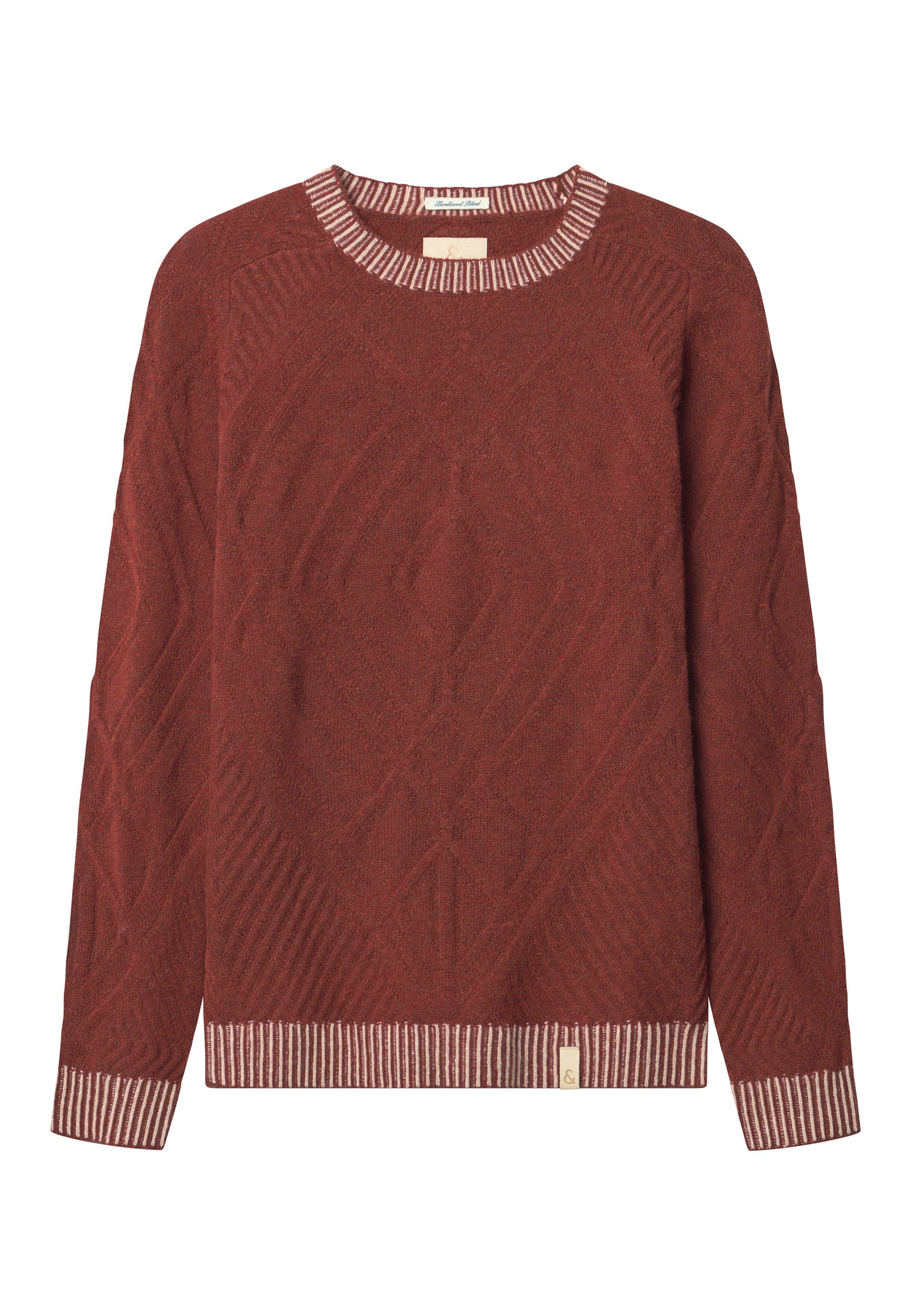 Roundneck Ethno Structure in Brandy Pullover Colours and Sons