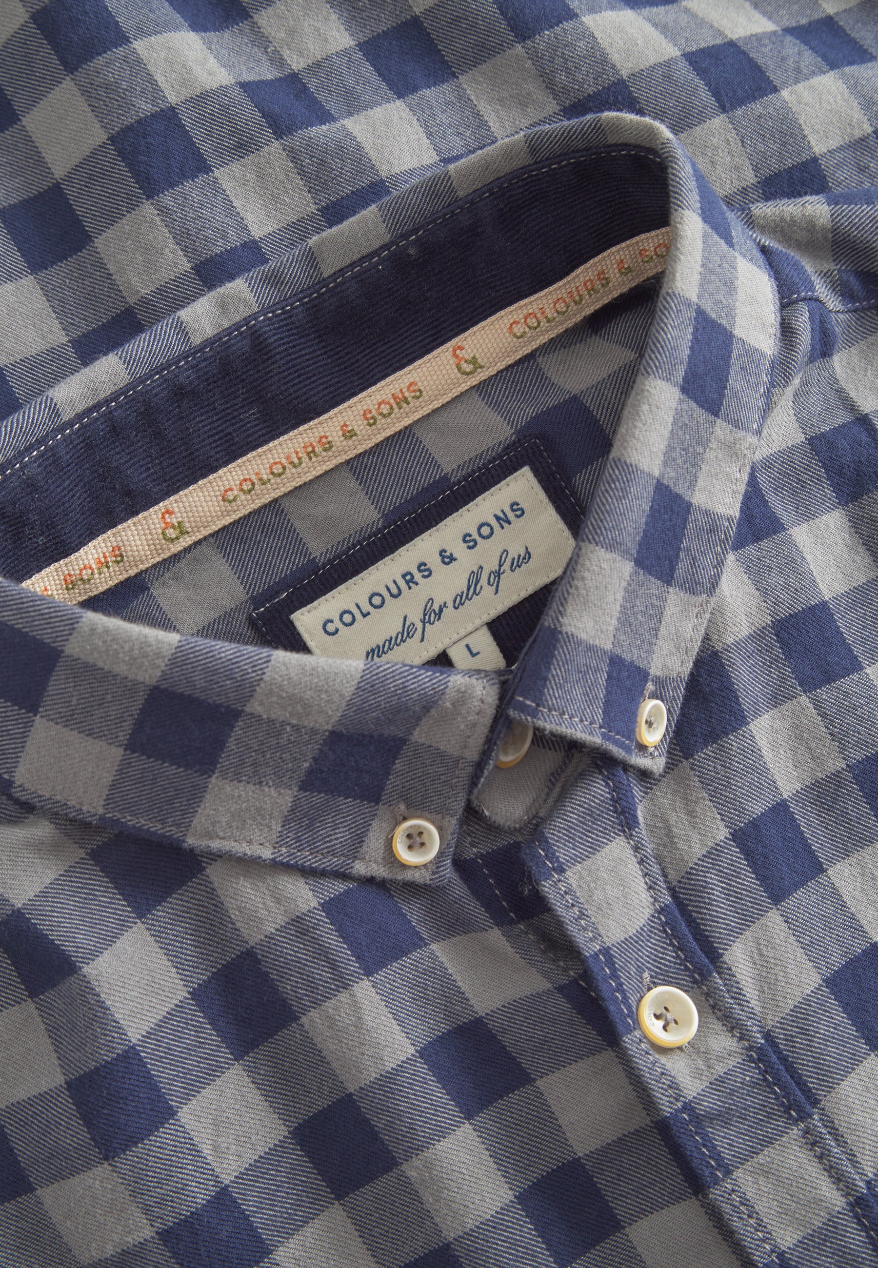 Shirt Printed in Navy Vichy Hemden Colours and Sons