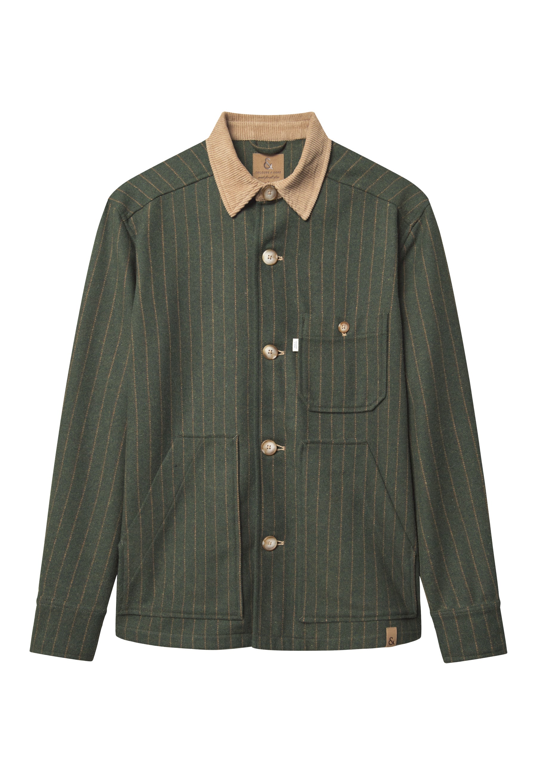 Overshirt Pin Stripes in Yucca Stripes Jacken Colours and Sons