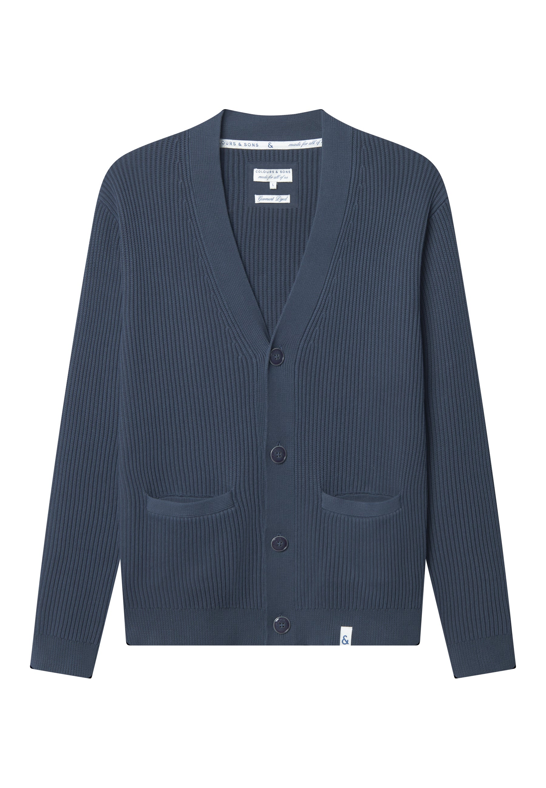 Cardigan-Rib Washed in Midnight Pullover Colours and Sons