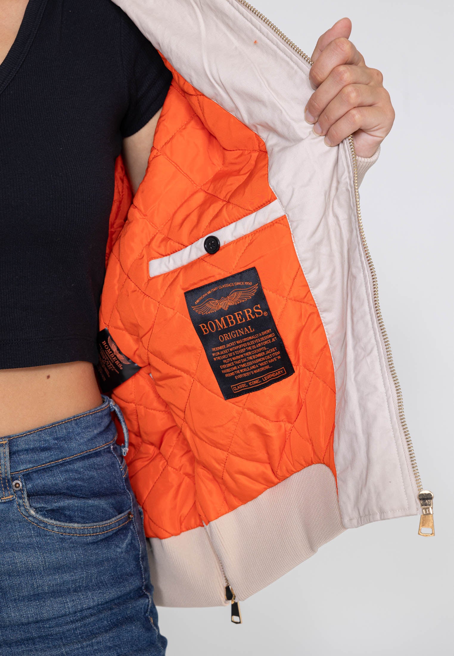 Ada W Bomberjacke in Cream Jacken Bombers Original