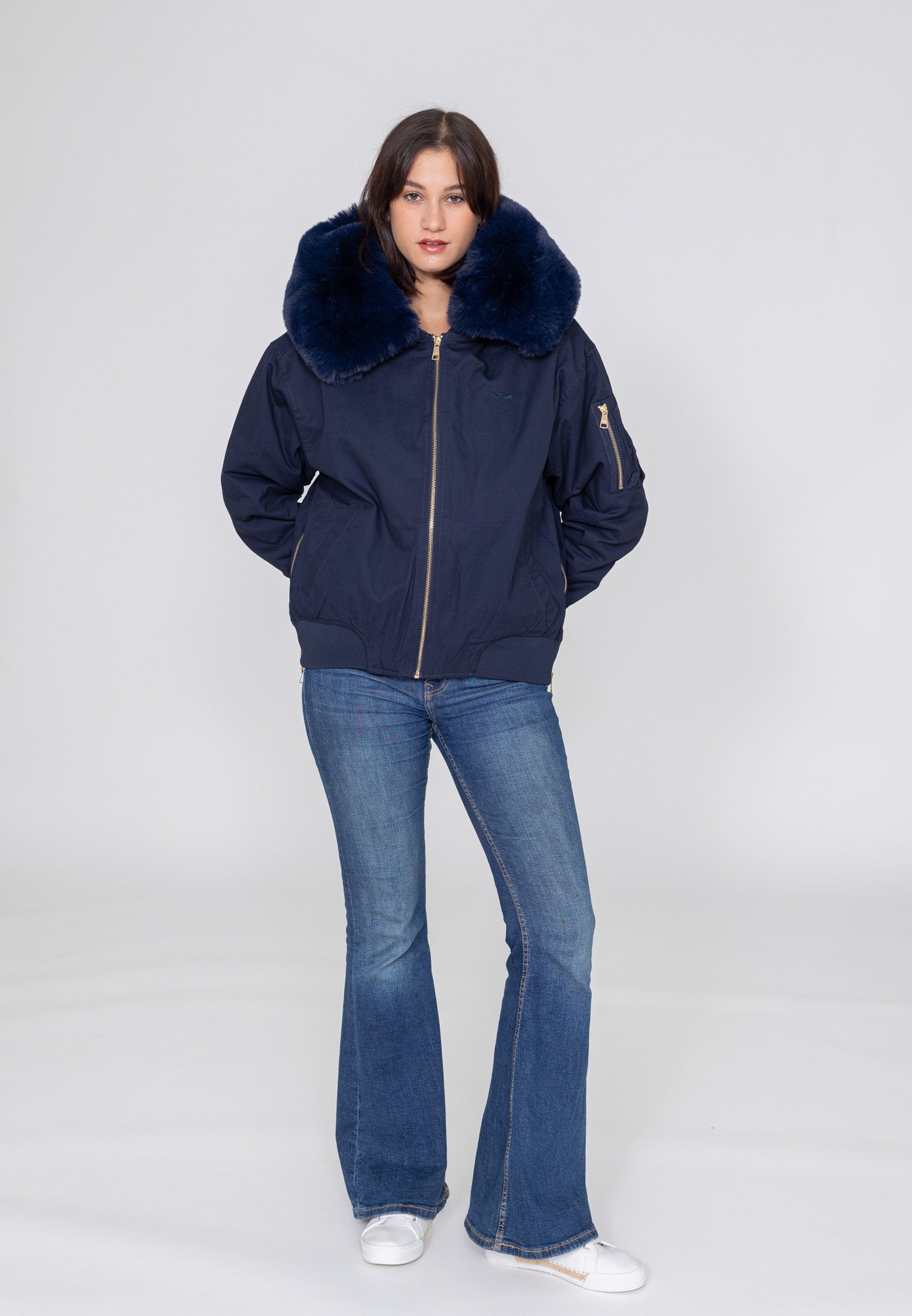 Ada W Bomberjacke in Navy Jacken Bombers Original
