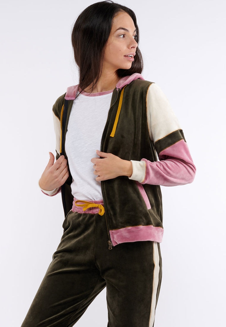 AIDEN-WILDLAKE Sweatjacke in Kaki Sweatjacken Banana Moon