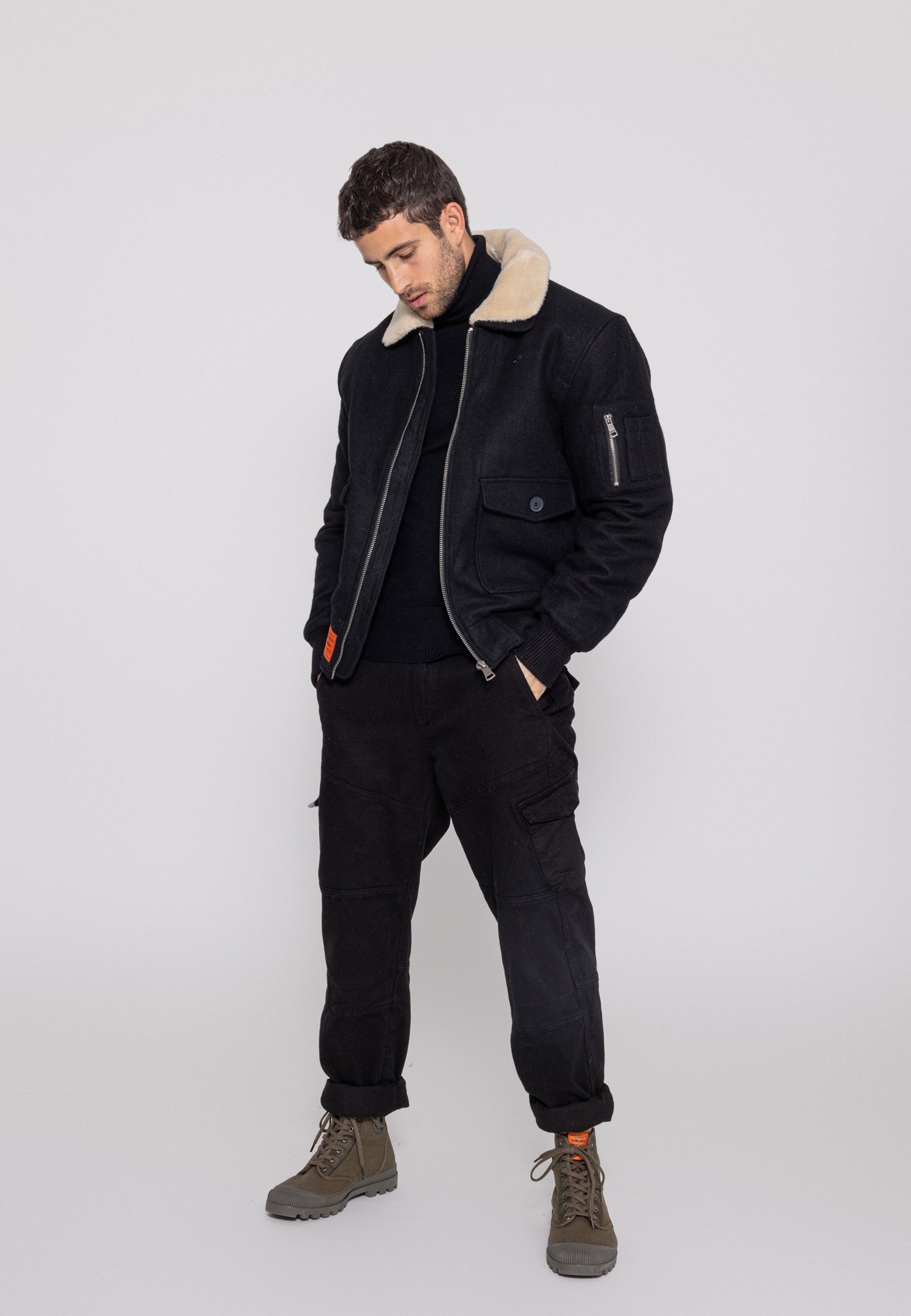 Aviator M Bomberjacke in Black Jacken Bombers Original