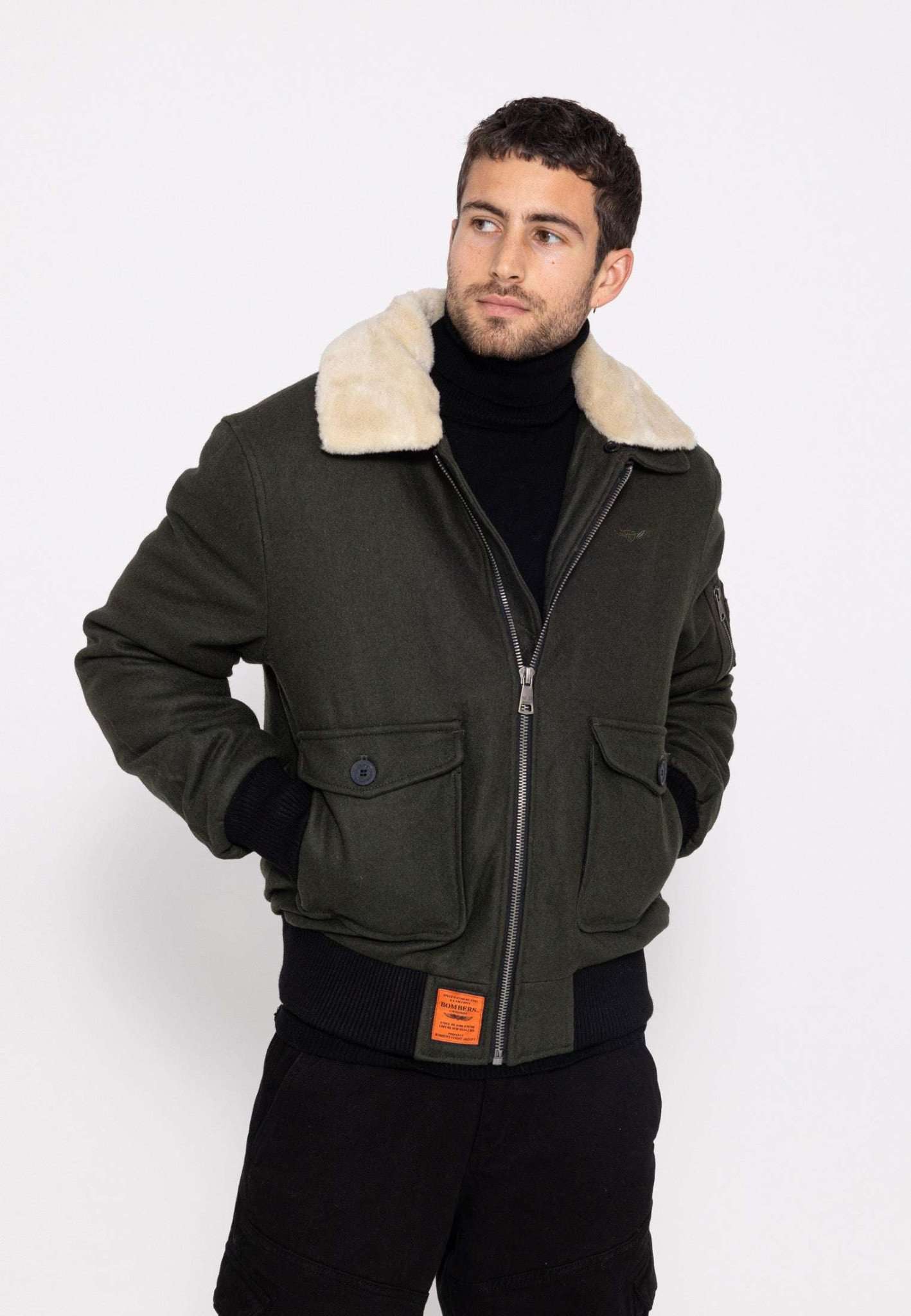 Aviator M Bomberjacke in Kaki Jacken Bombers Original