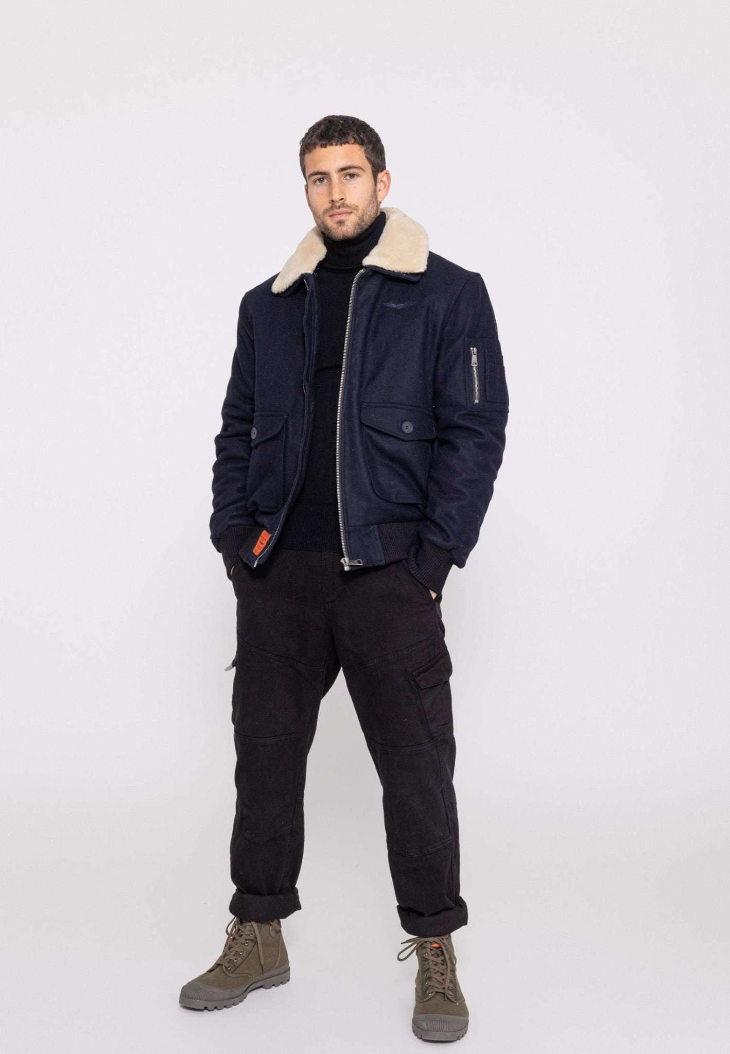 Aviator M Bomberjacke in Navy Jacken Bombers Original