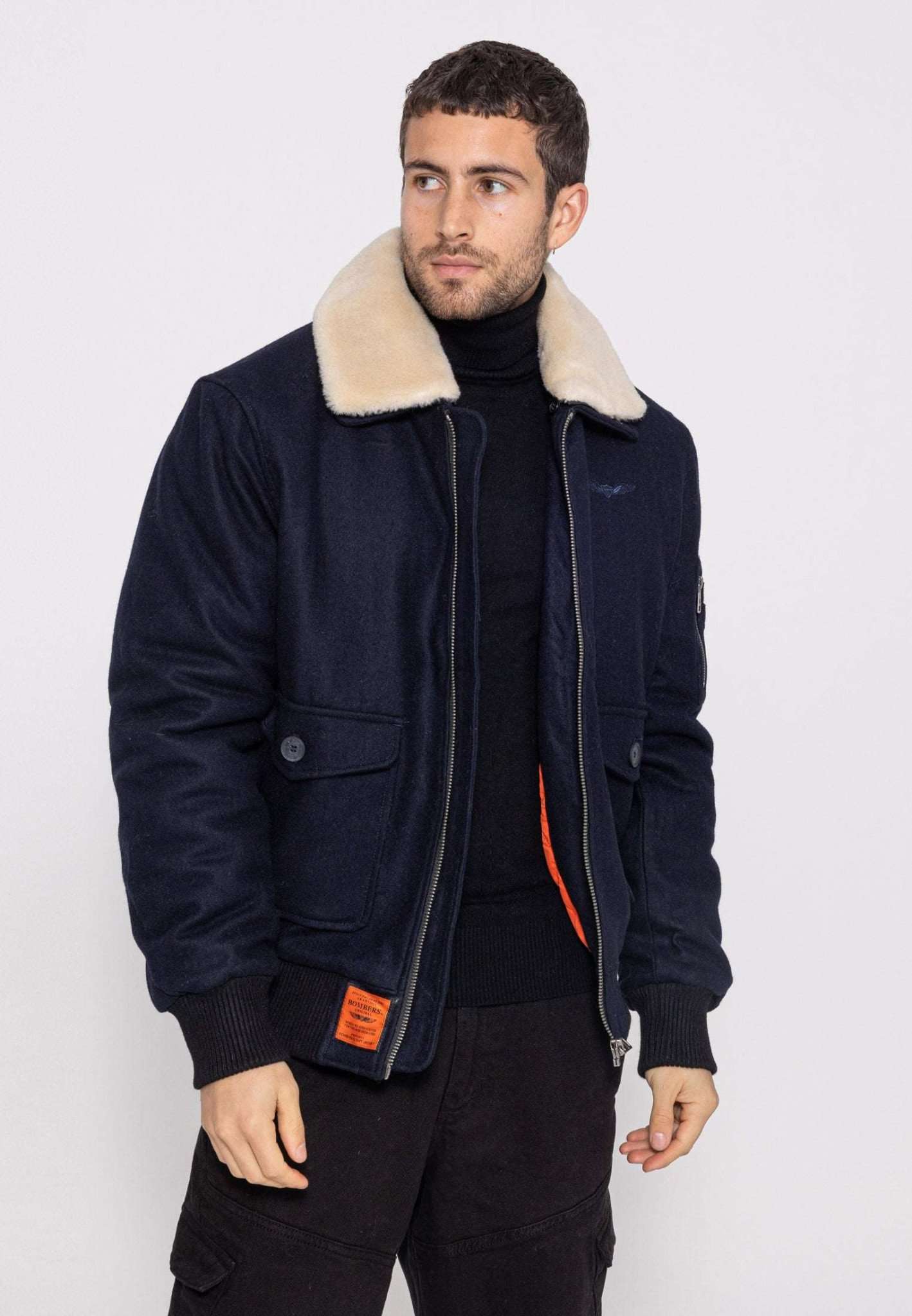 Aviator M Bomberjacke in Navy Jacken Bombers Original