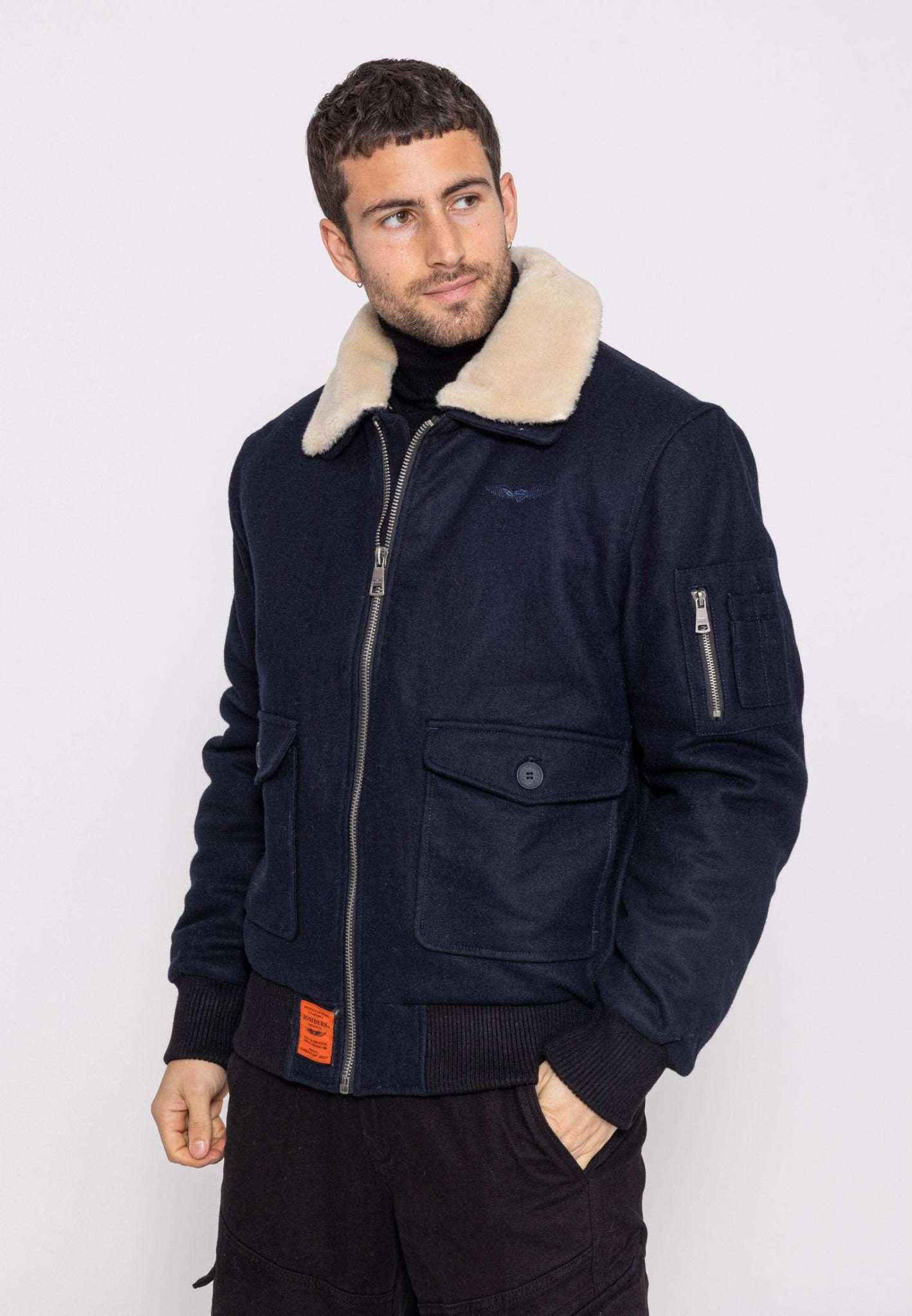 Aviator M Bomberjacke in Navy Jacken Bombers Original   