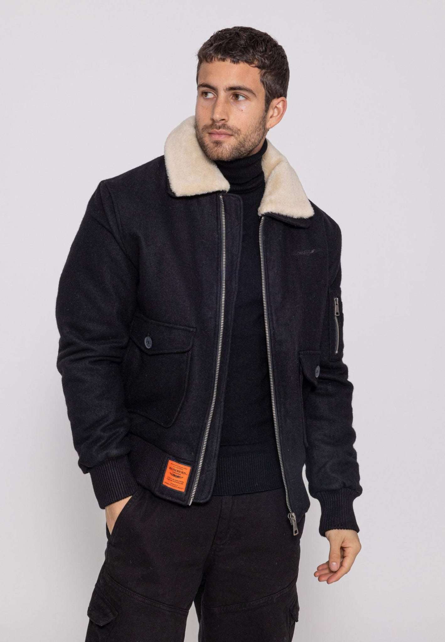 Aviator M Bomberjacke in Black Jacken Bombers Original