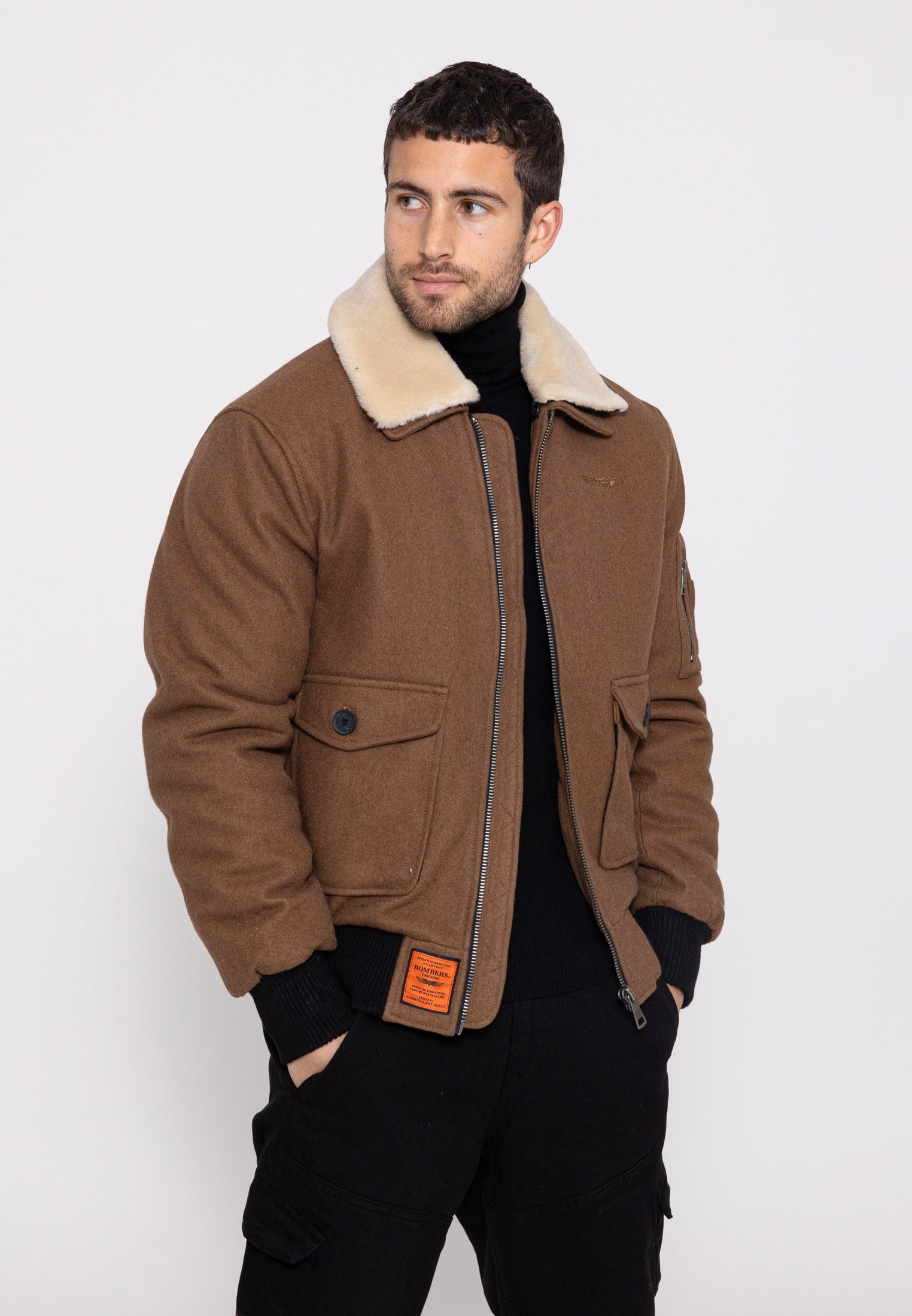 Aviator M Bomberjacke in Camel Jacken Bombers Original   