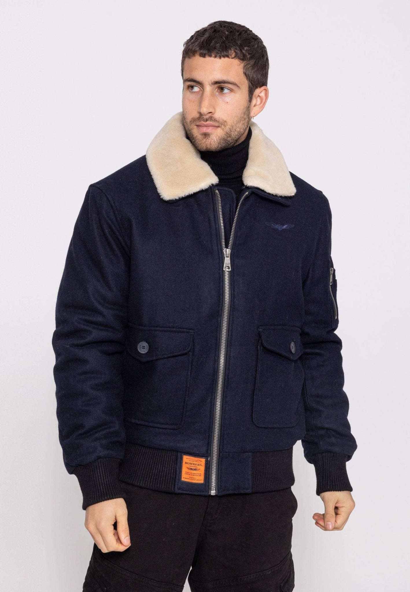 Bombers on sale aviator navy