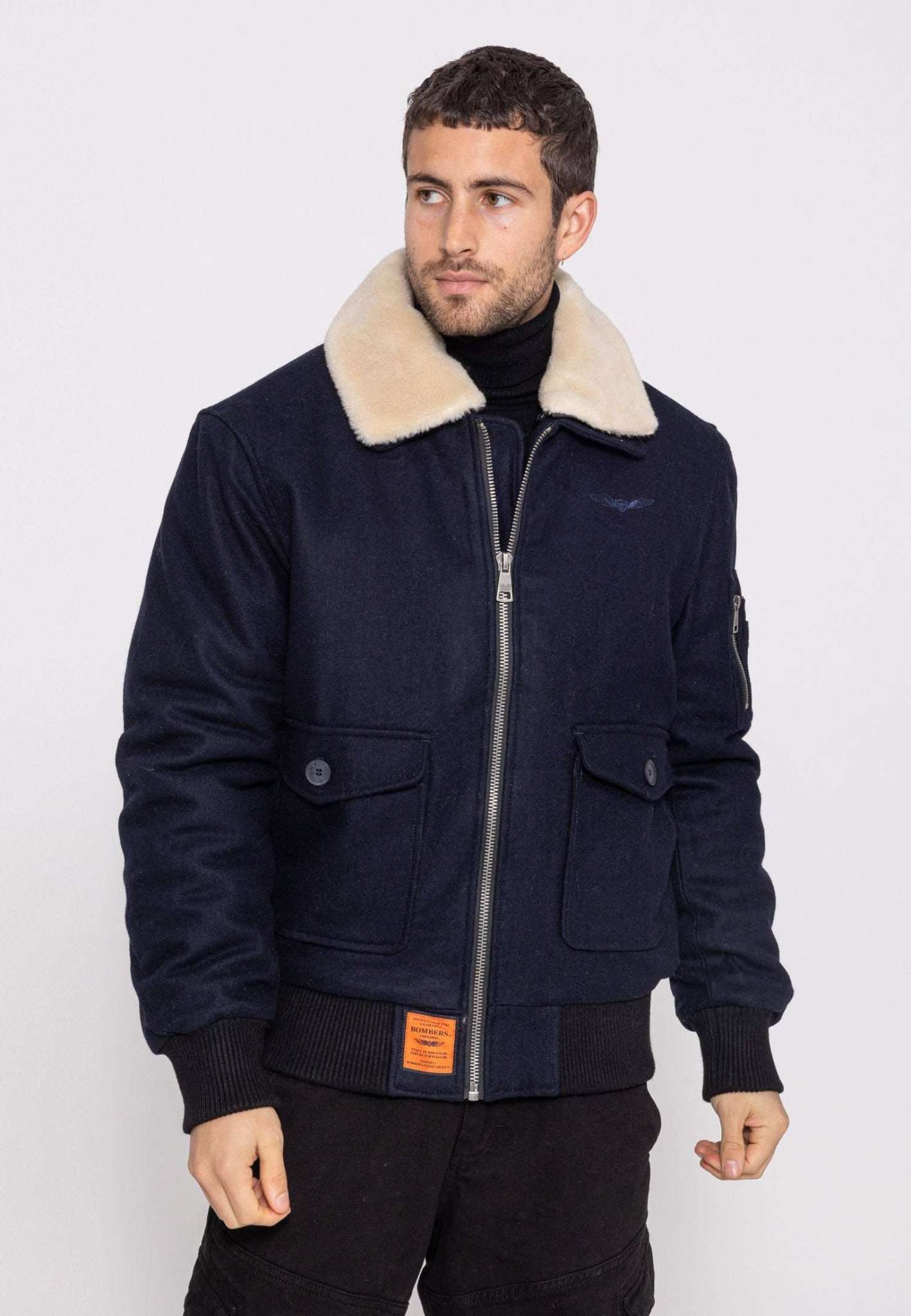 Aviator M Bomberjacke in Navy Jacken Bombers Original