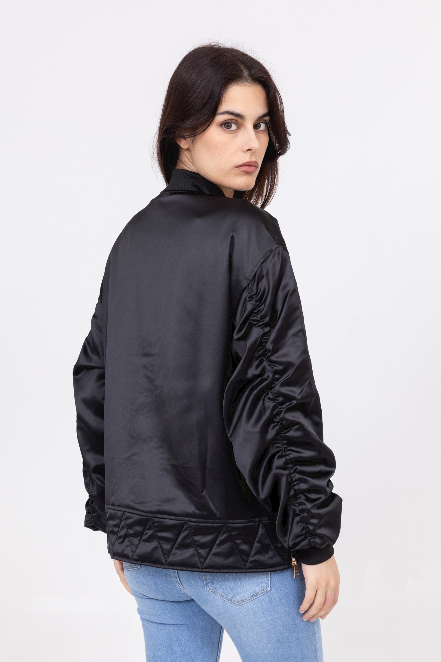 Ballerina W Bomberjacke in Black Jacken Bombers Original   