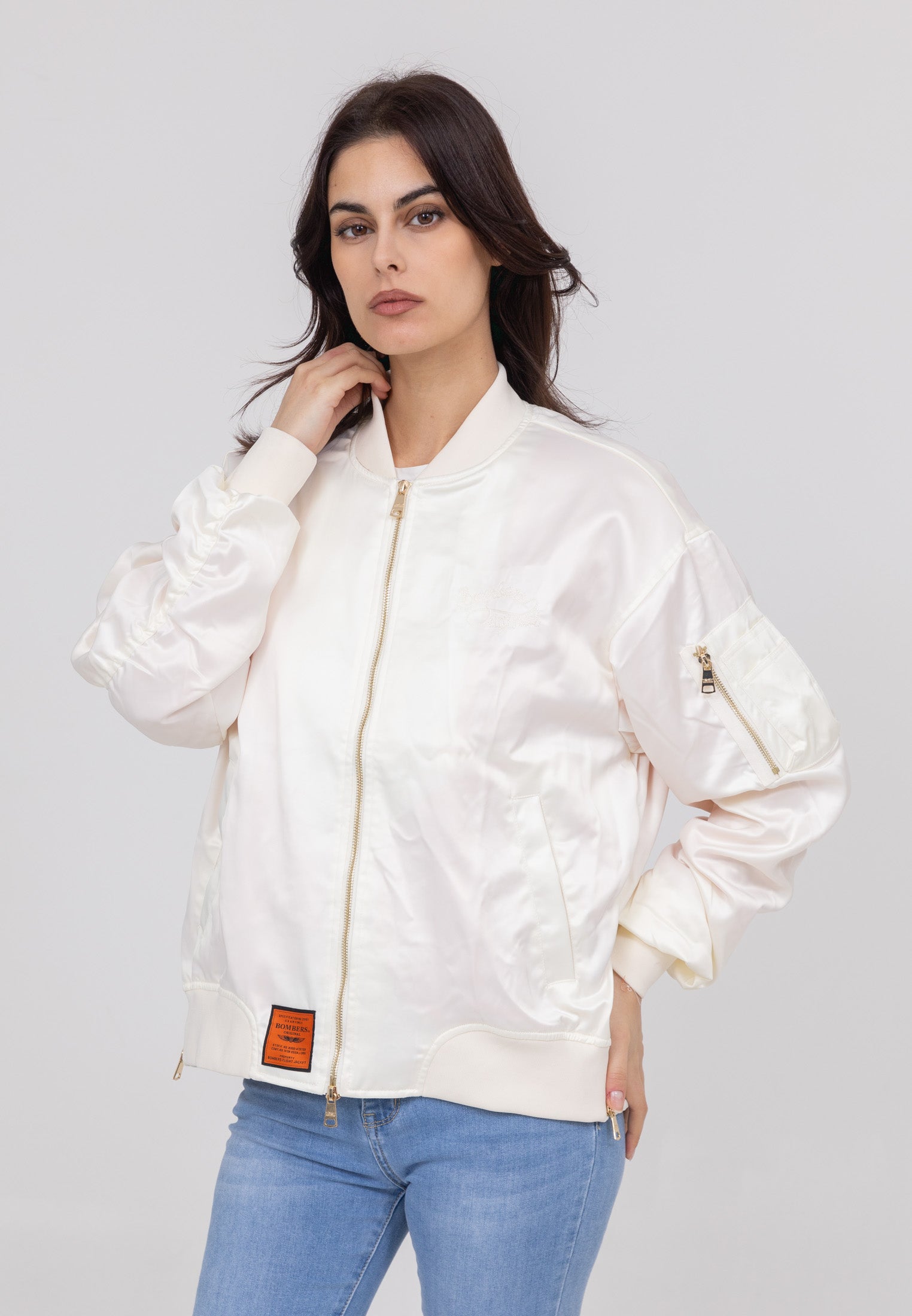 Ballerina W Bomberjacke in Creme Jacken Bombers Original   