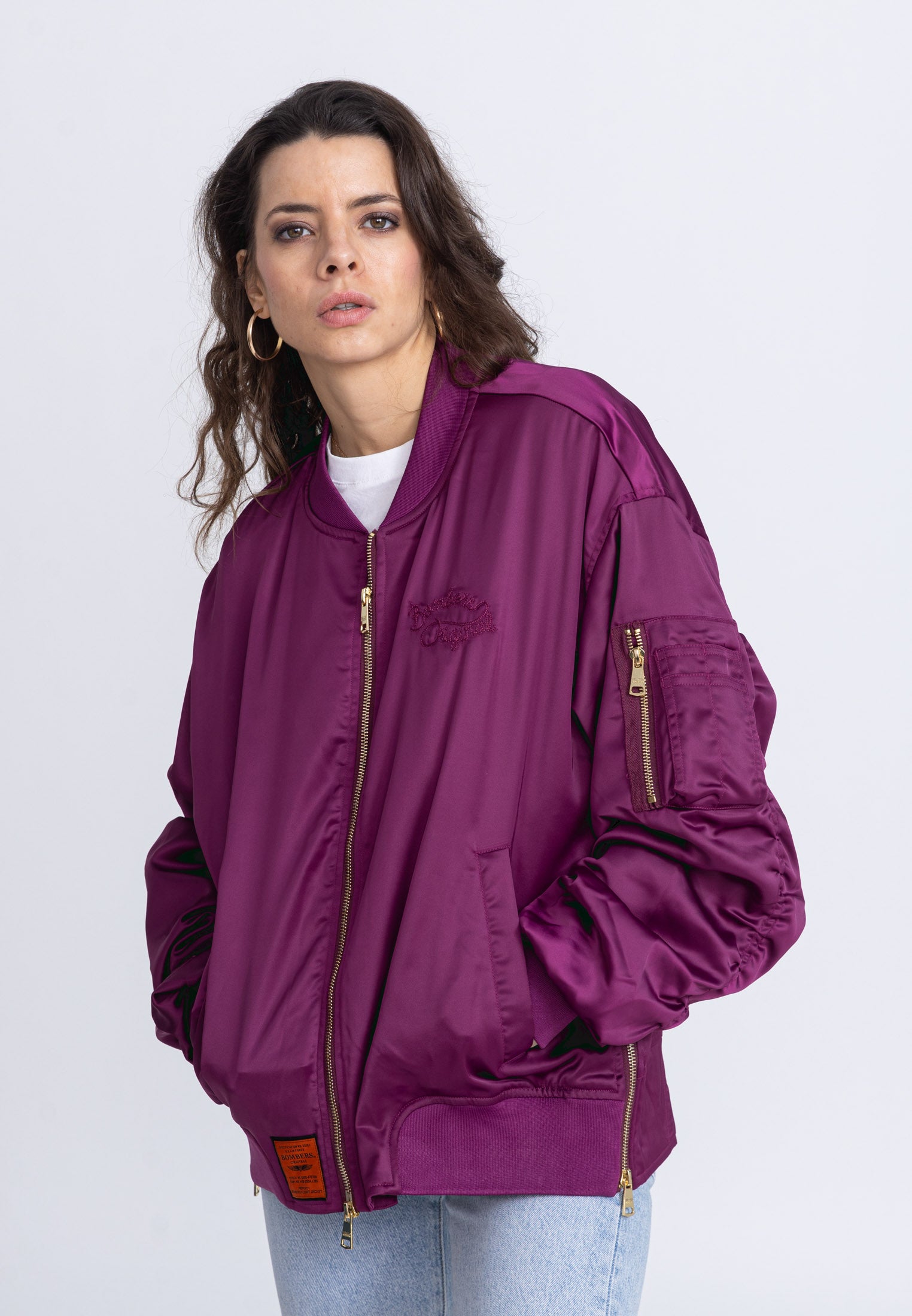 Ballerina W Bomberjacke in Purple Jacken Bombers Original   