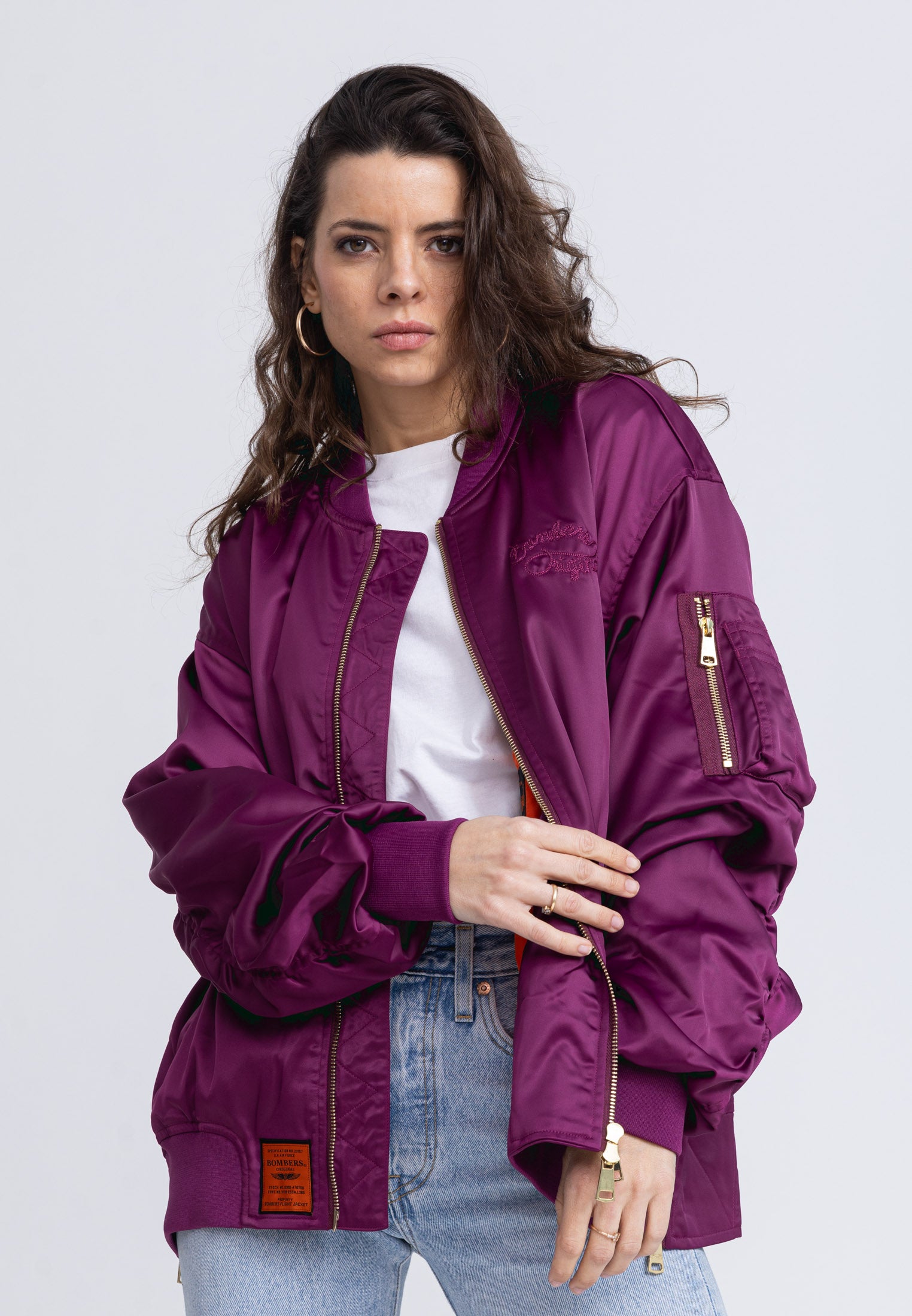 Ballerina W Bomberjacke in Purple Jacken Bombers Original   