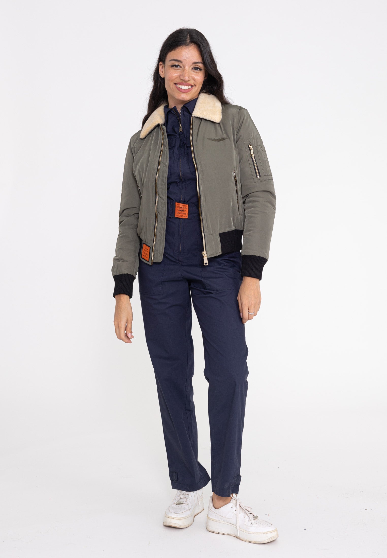 Barcelone W Bomberjacke in Kaki Jacken Bombers Original