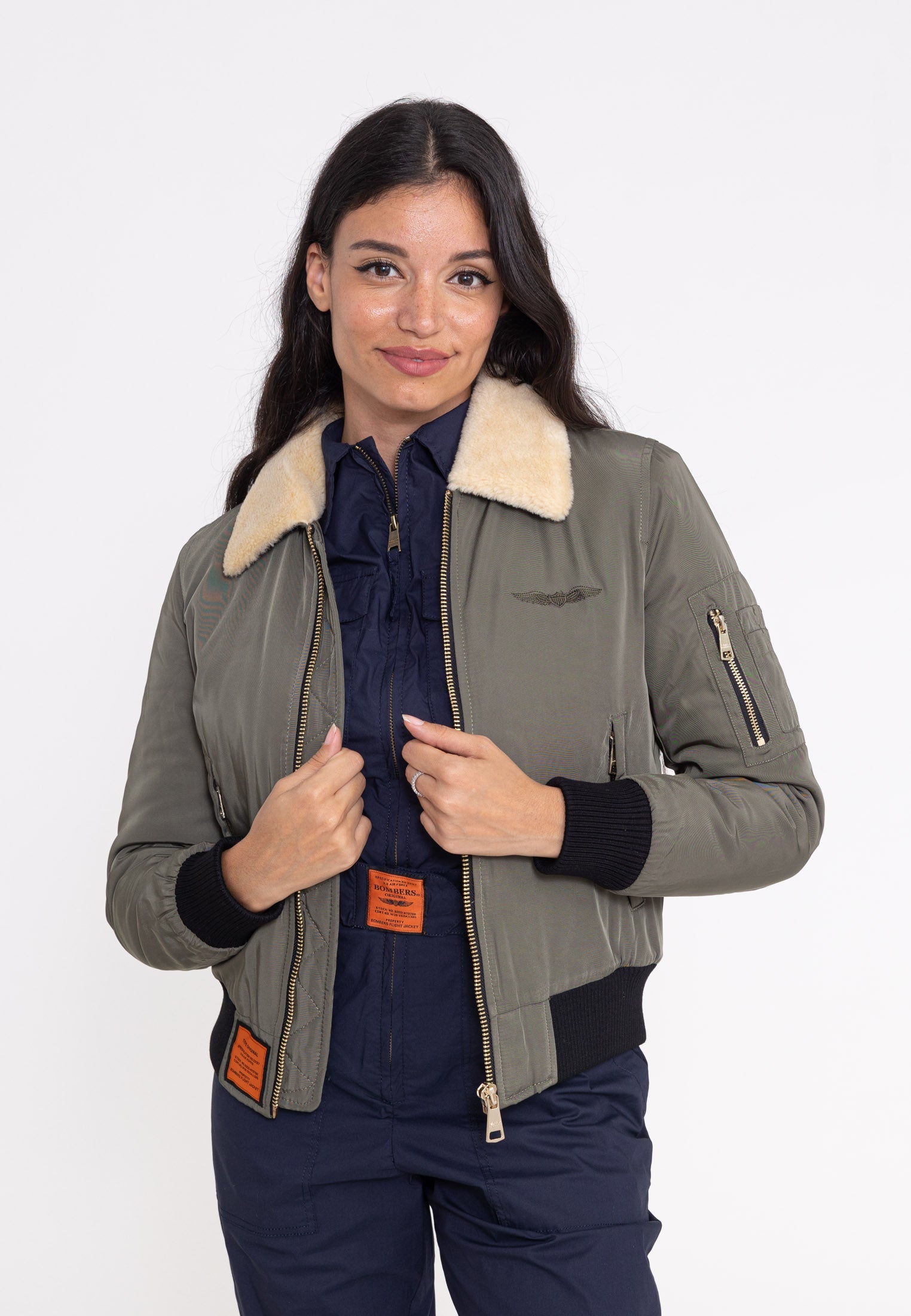 Barcelone W Bomberjacke in Kaki Jacken Bombers Original