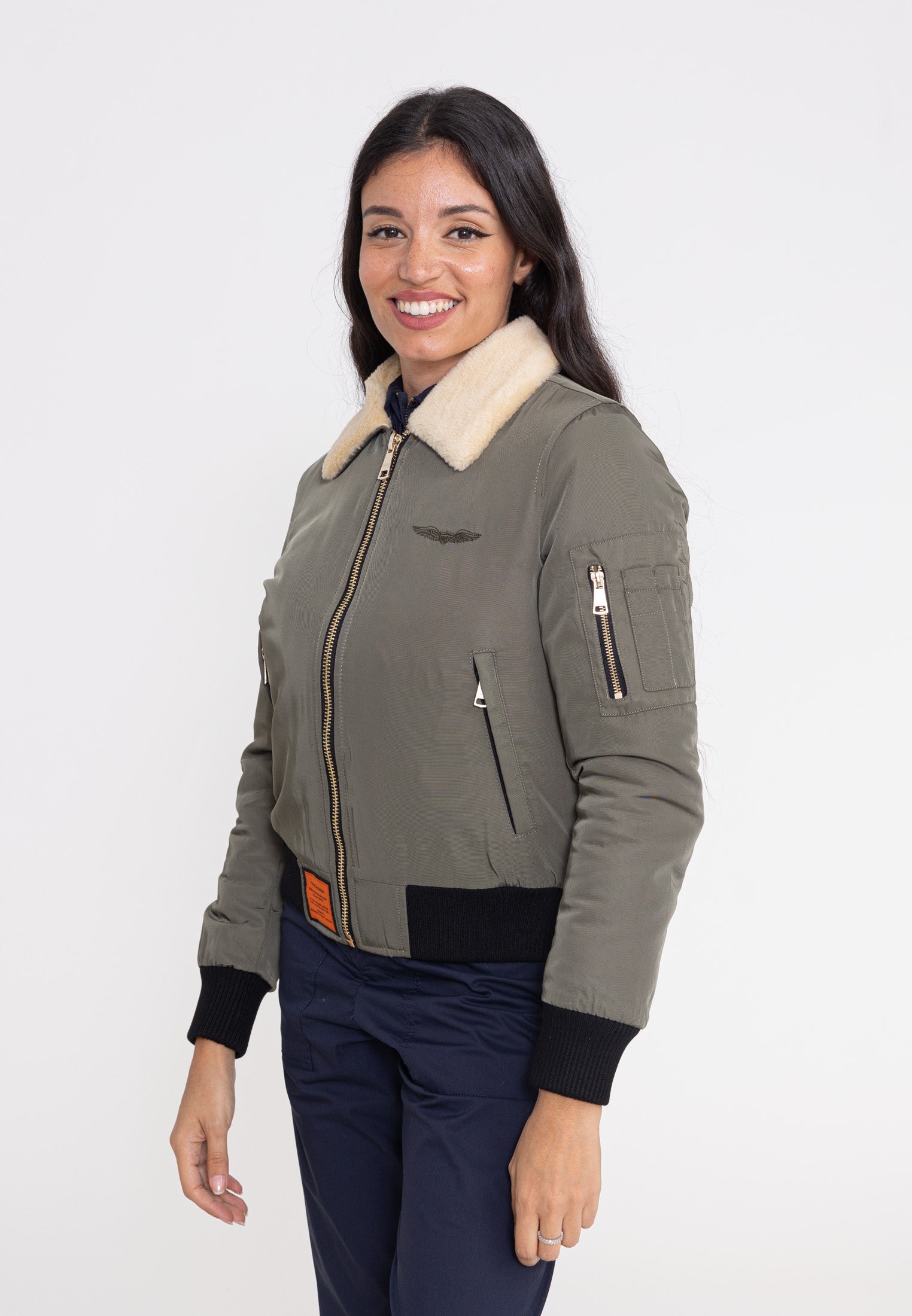 Barcelone W Bomberjacke in Kaki Jacken Bombers Original