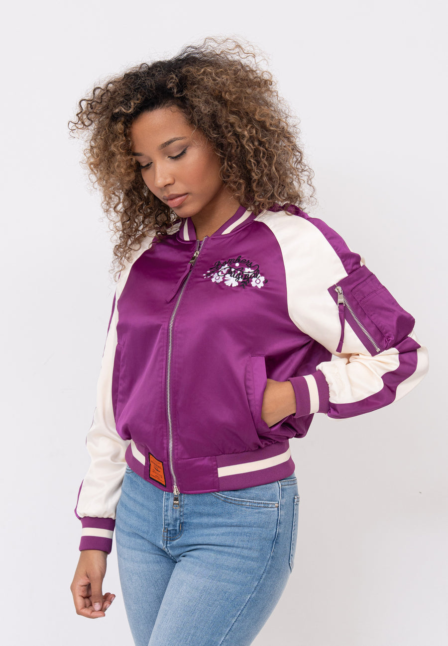 Breathe W Bomberjacke in Purple Jacken Bombers Original