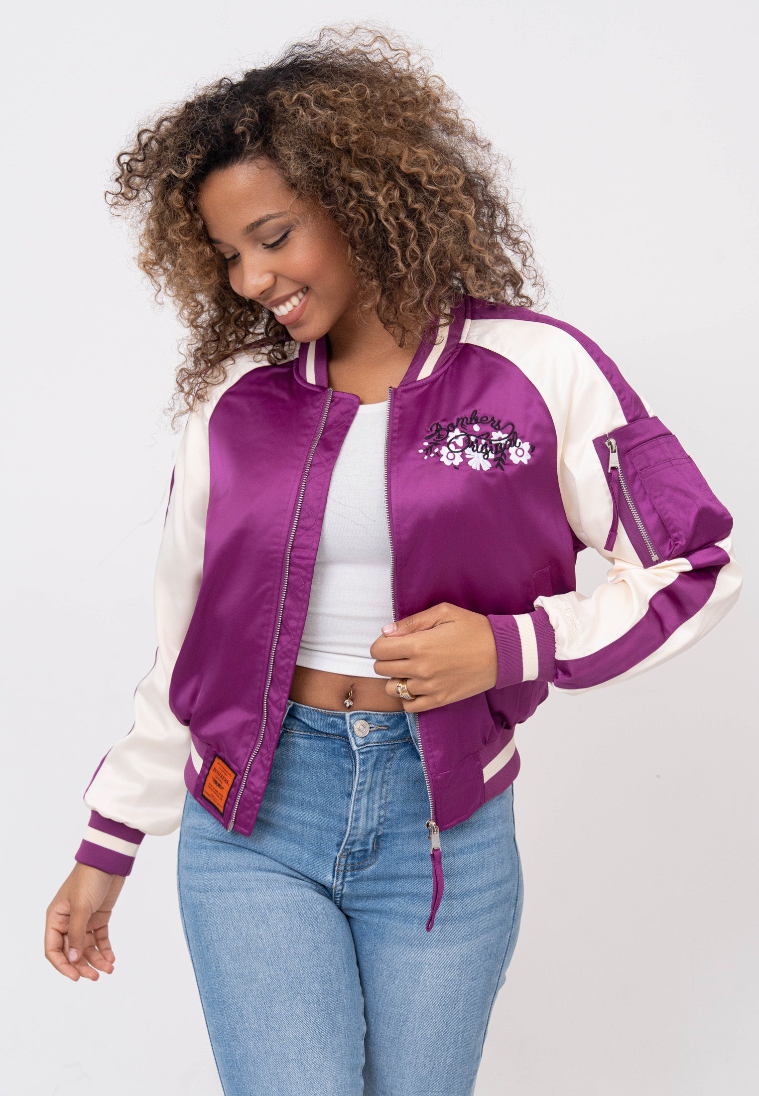 Breathe W Bomberjacke in Purple Jacken Bombers Original