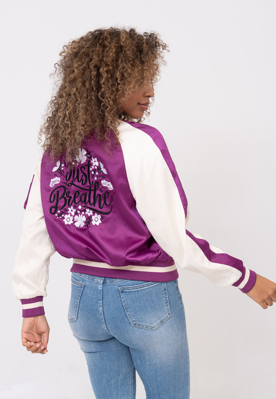 Breathe W Bomberjacke in Purple Jacken Bombers Original