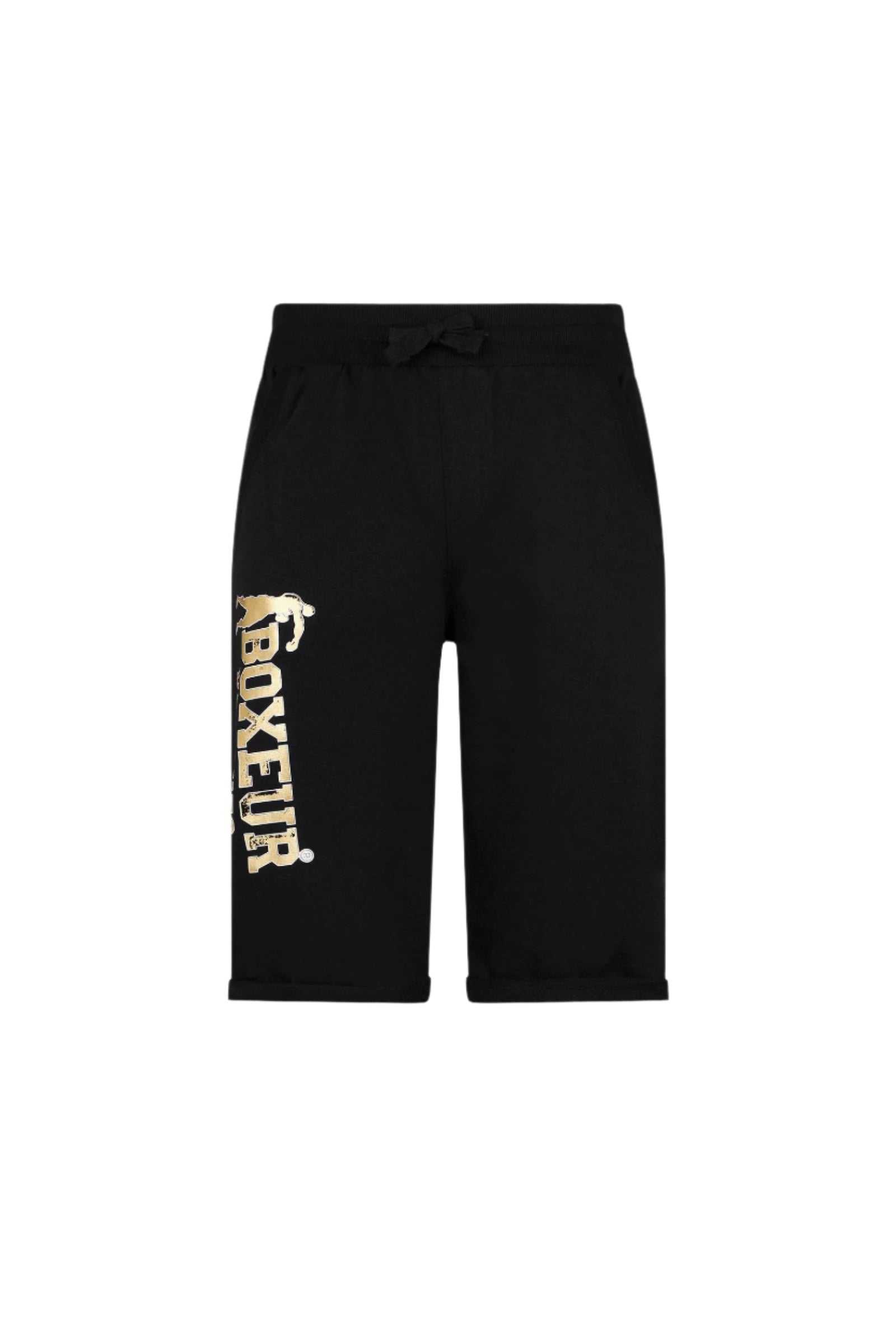 Basic Short Sweatpants in Black-Gold Shorts Boxeur des Rues
