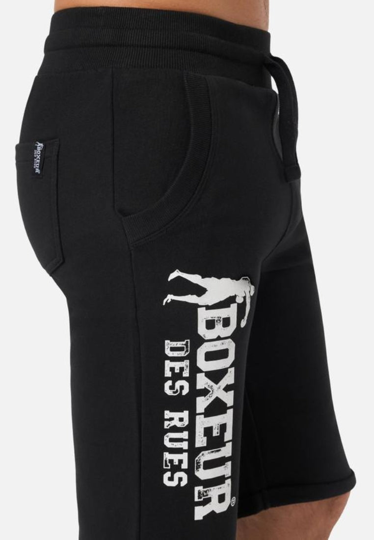 Basic Short Sweatpants in Black-White Shorts Boxeur des Rues
