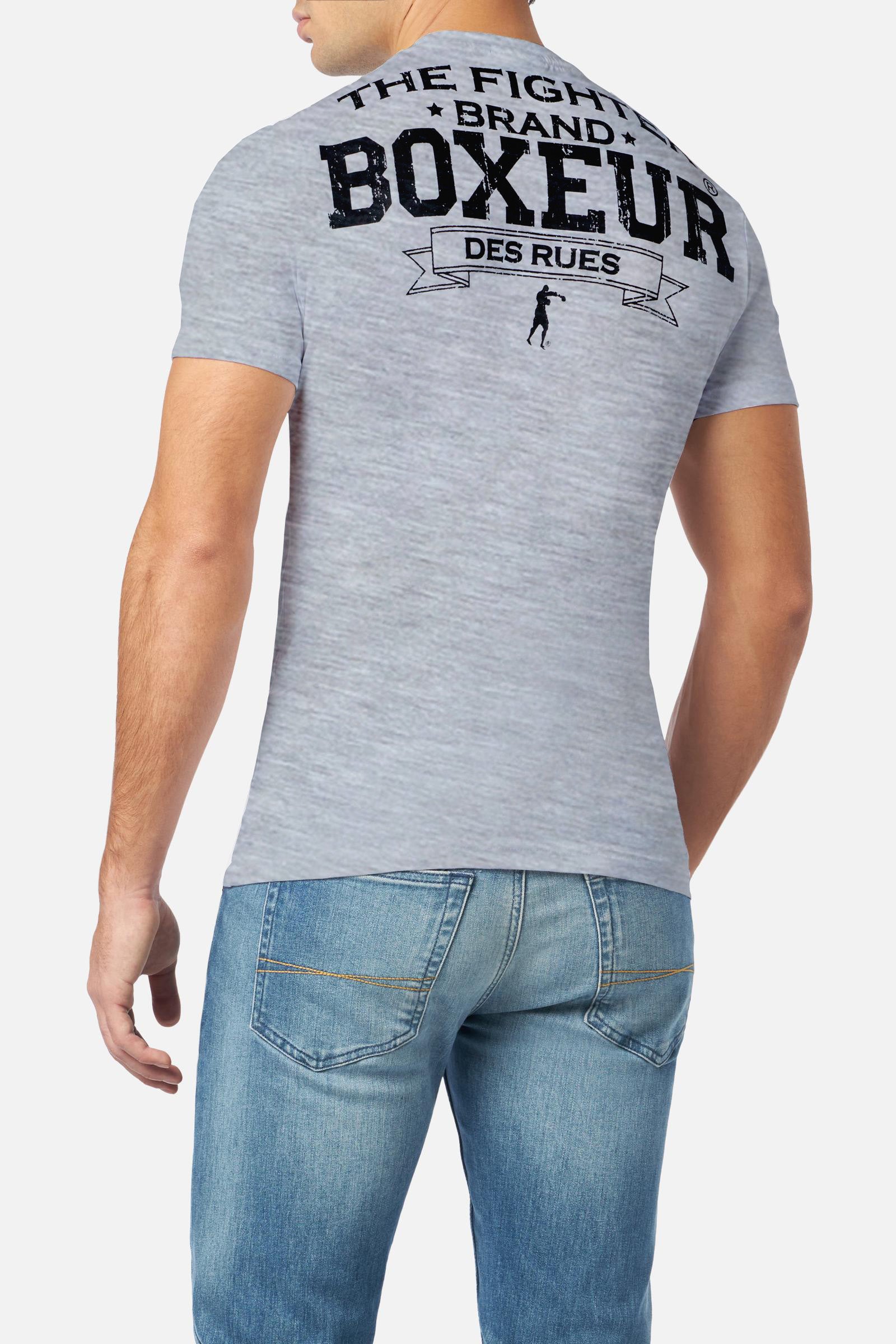 T-Shirt Boxeur Street 2 in Grey Mel T-Shirts Boxeur des Rues