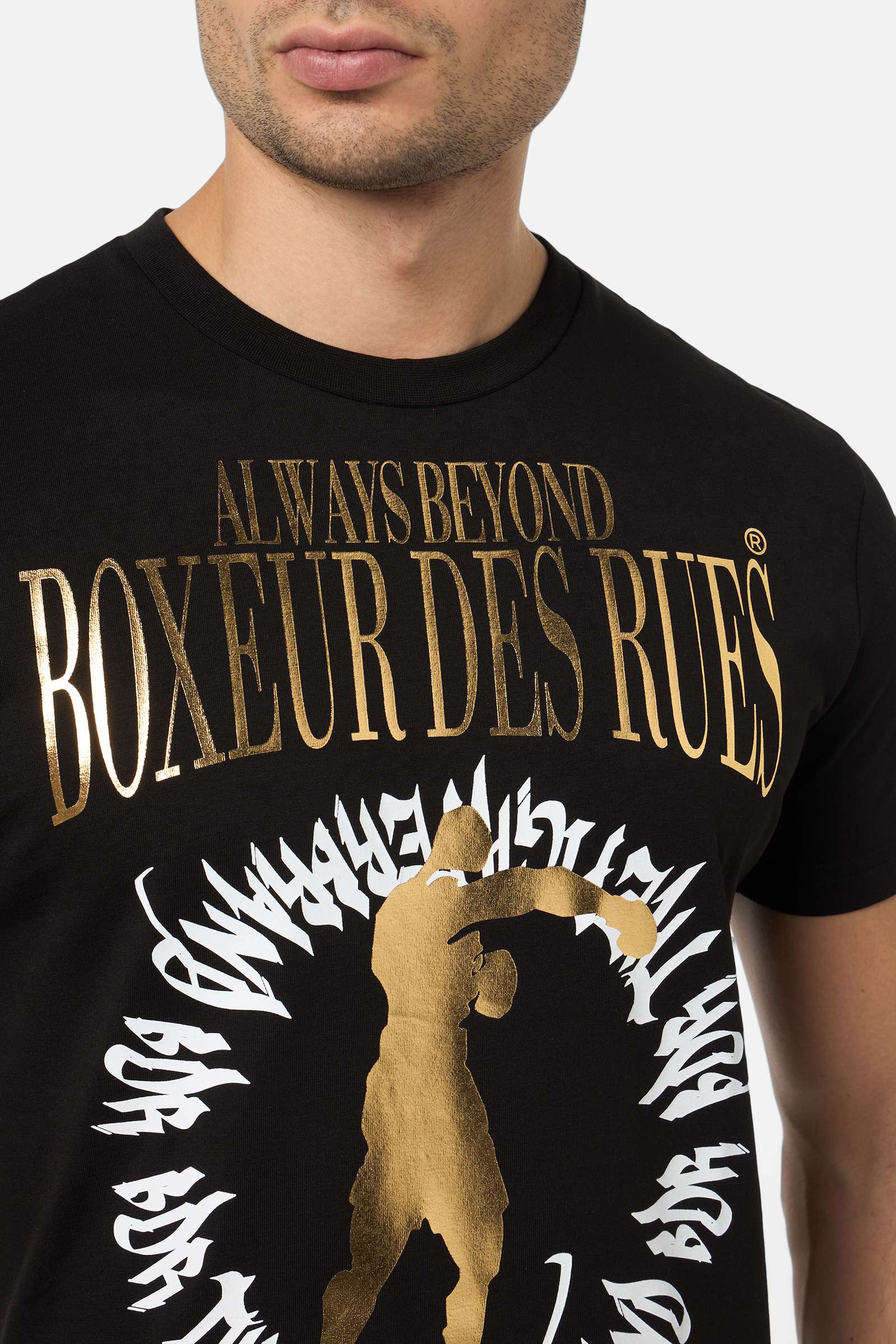 Graphic T-Shirt in Black-Gold T-Shirts Boxeur des Rues