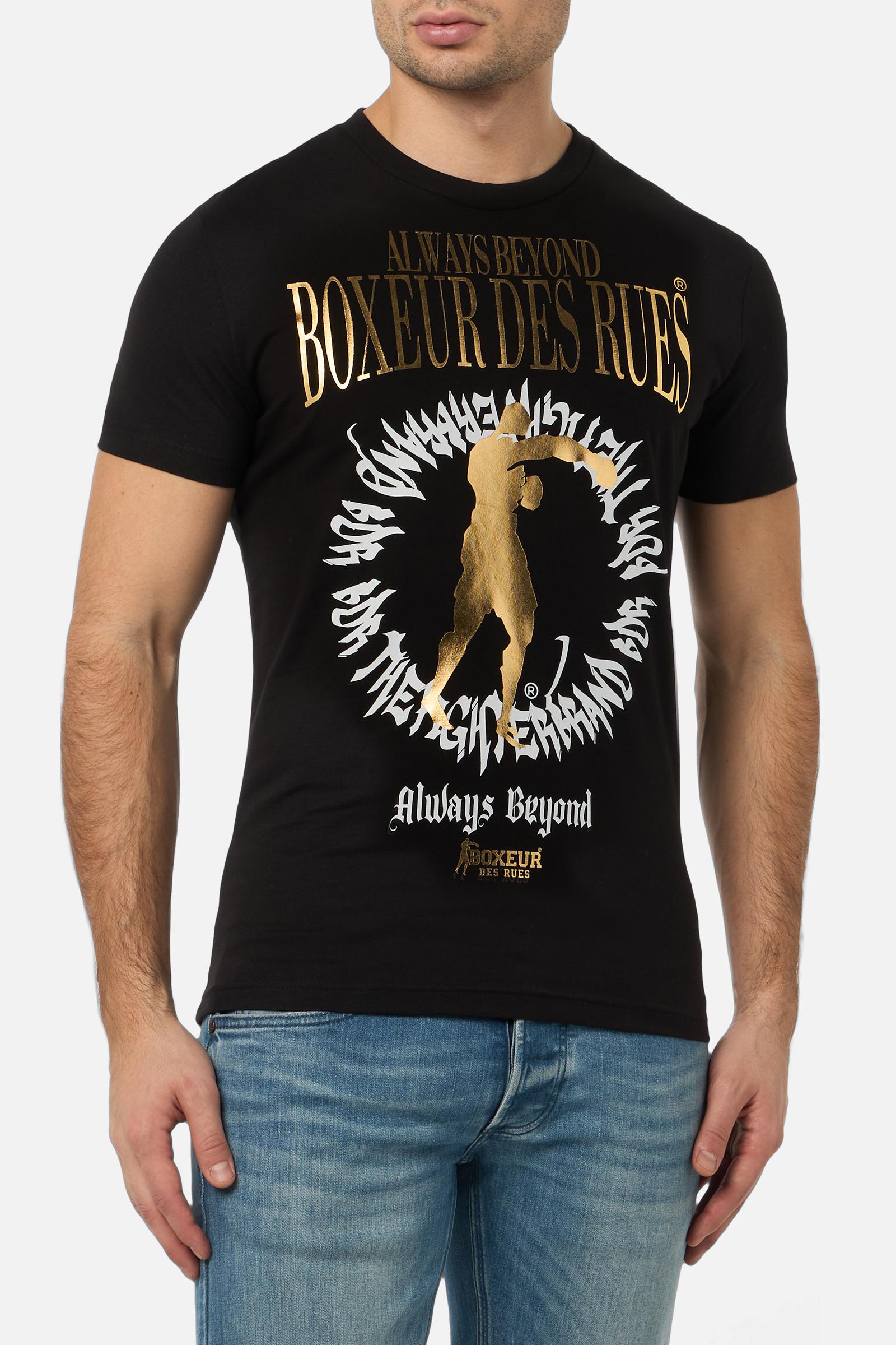 Graphic T-Shirt in Black-Gold T-Shirts Boxeur des Rues