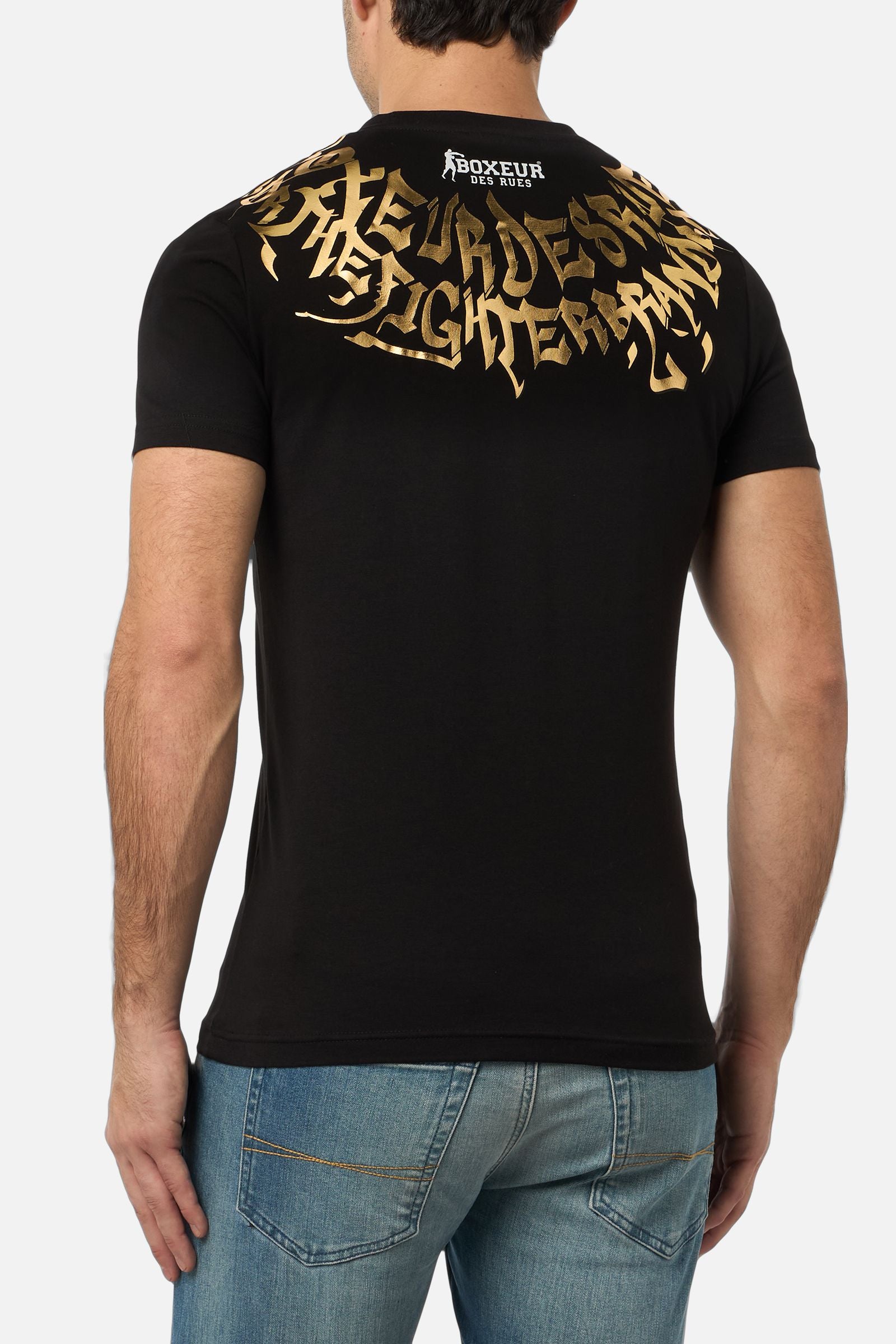 Graphic T-Shirt in Black-Gold T-Shirts Boxeur des Rues