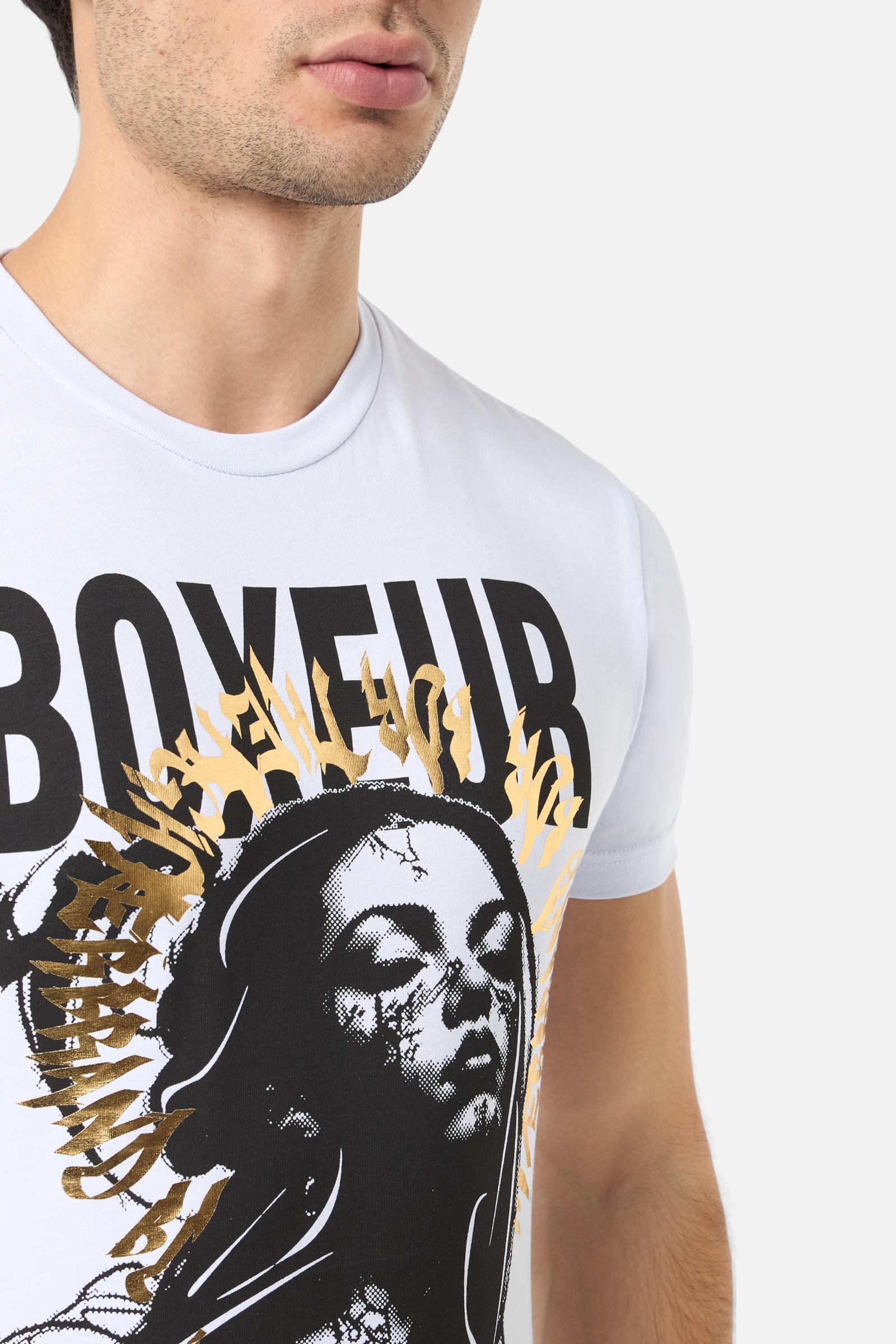 Graphic T-Shirt in White-Gold T-Shirts Boxeur des Rues