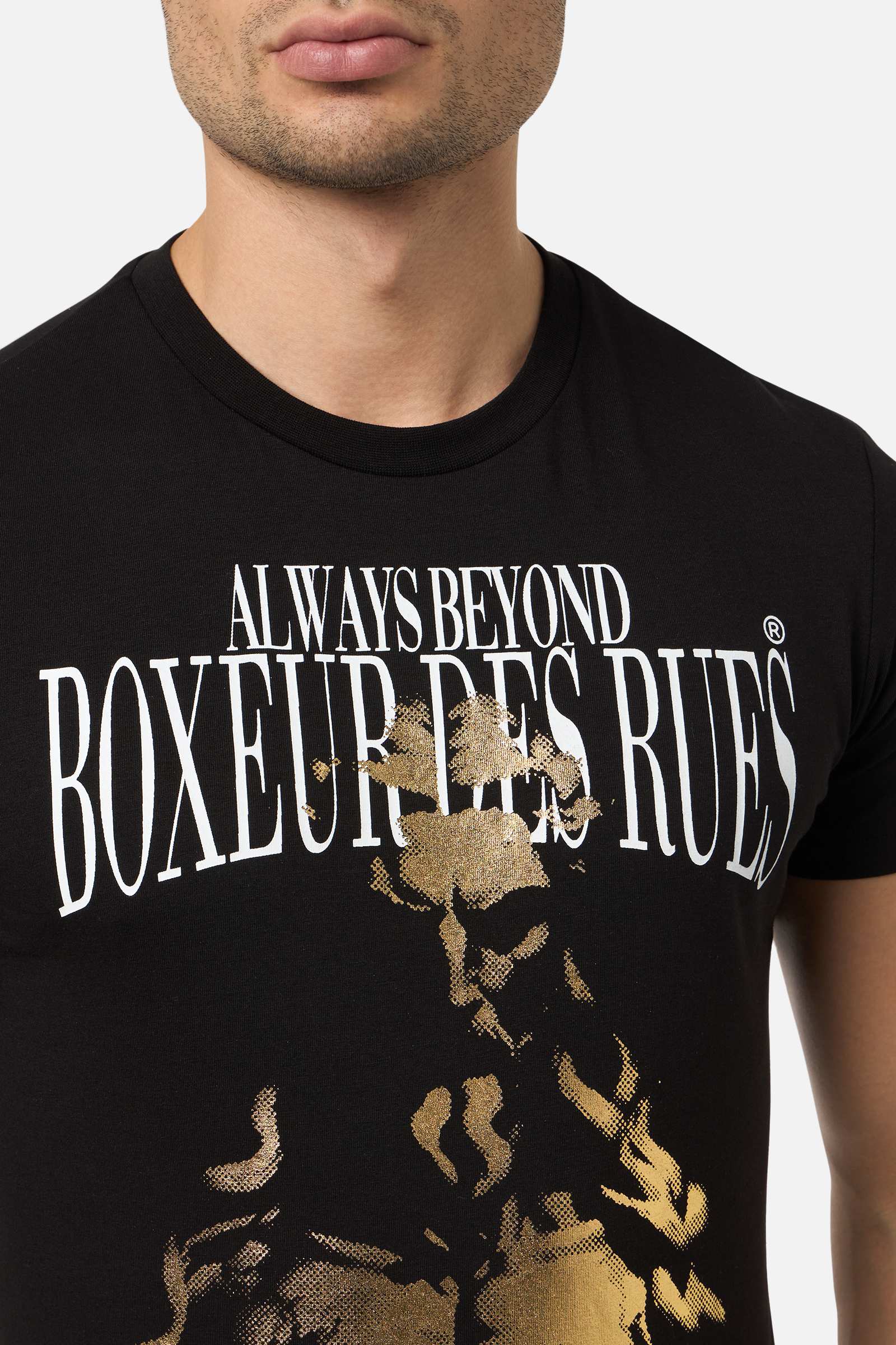 Graphic T-Shirt in Black-Gold T-Shirts Boxeur des Rues