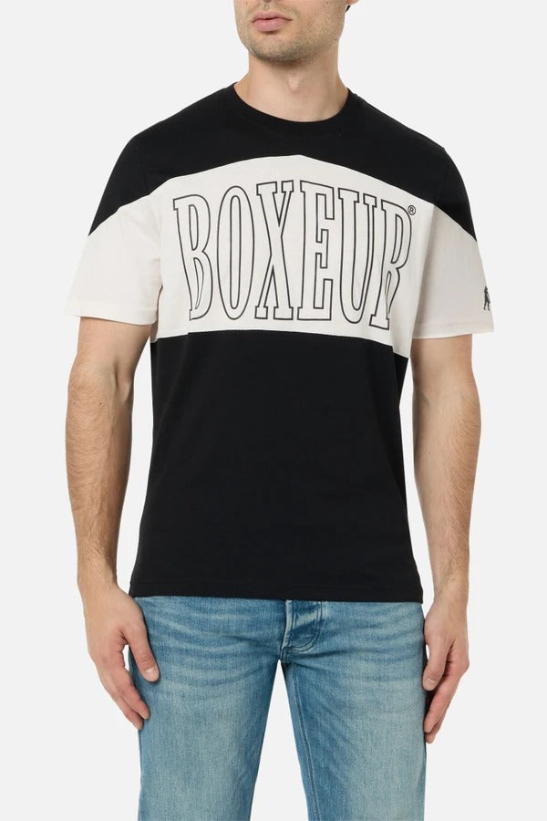 Challenge Colour Block T-Shirt in Black T-Shirts Boxeur des Rues