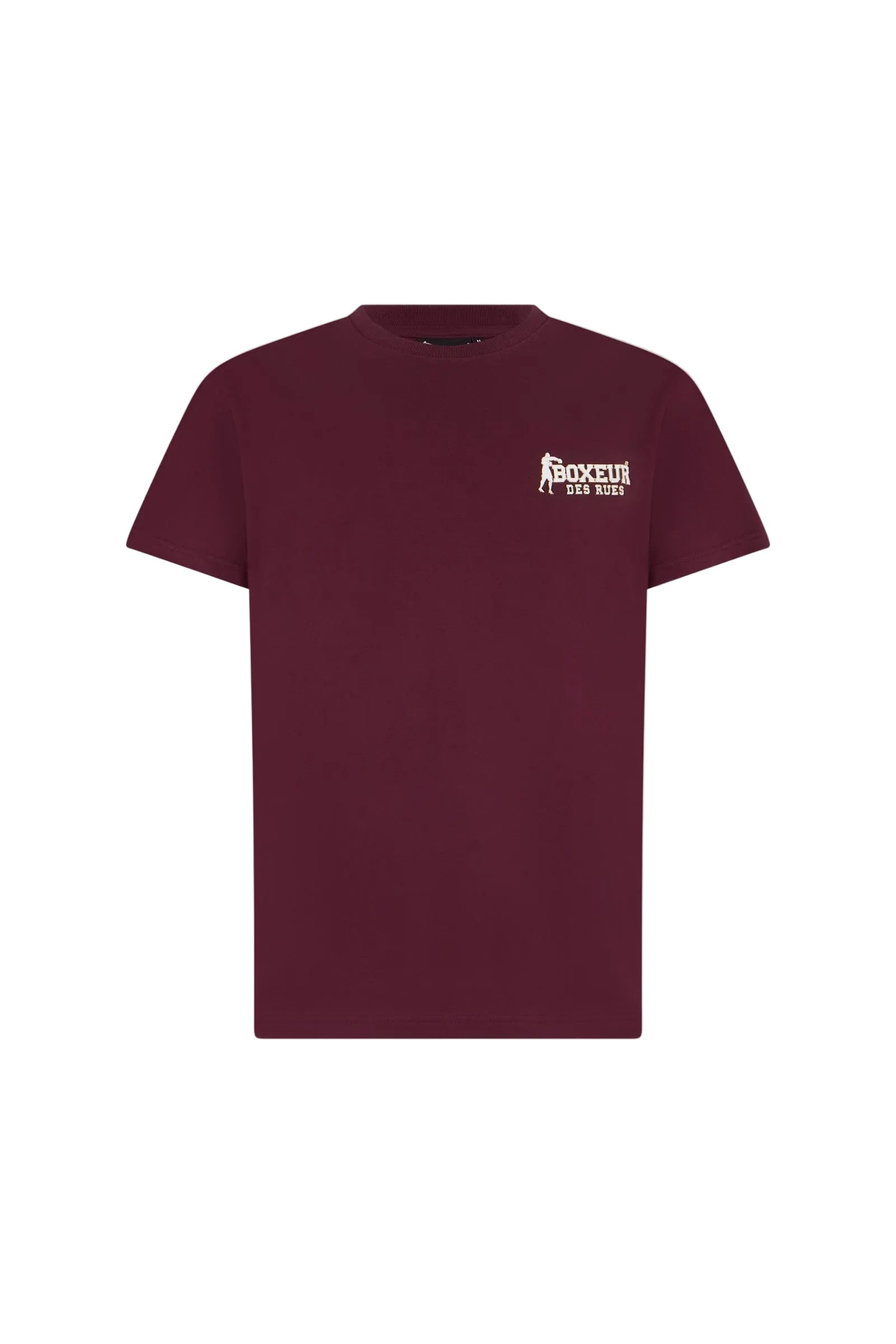 Basic Round Neck T-Shirt in Bordeaux T-Shirts Boxeur des Rues