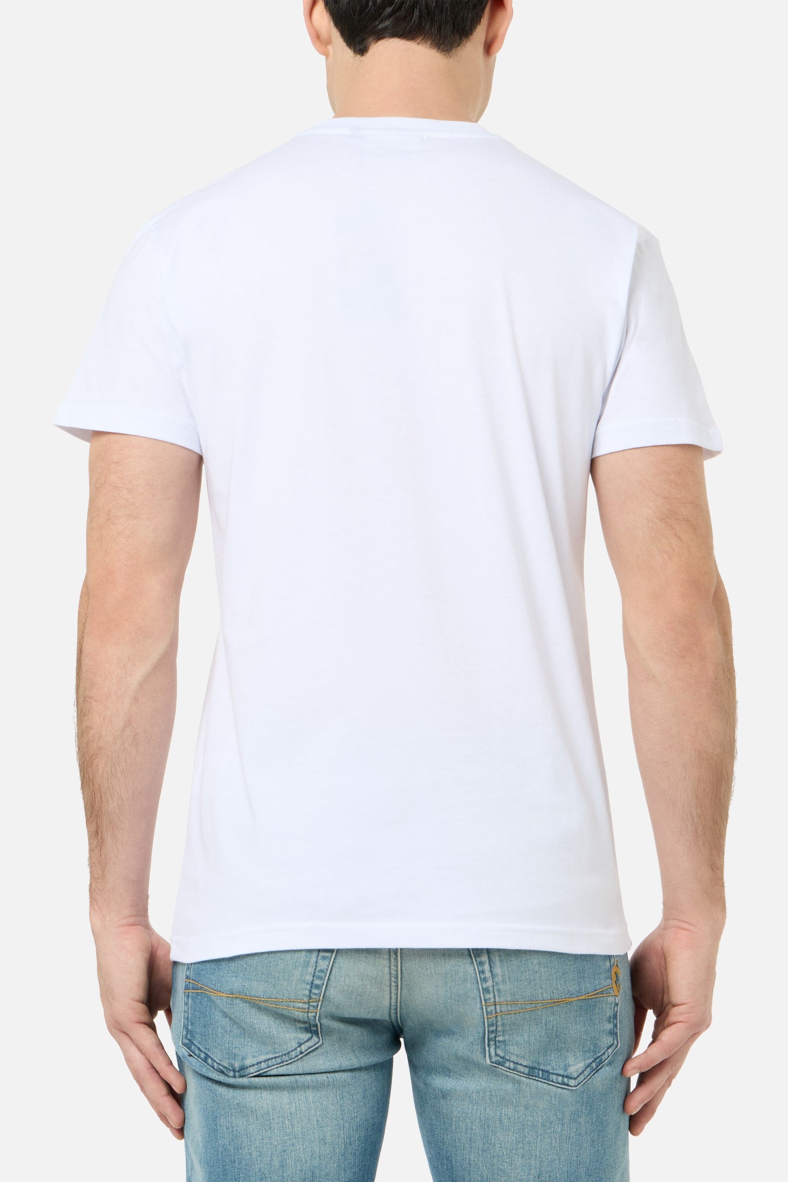 Basic Round Neck T-Shirt in White-Gold T-Shirts Boxeur des Rues