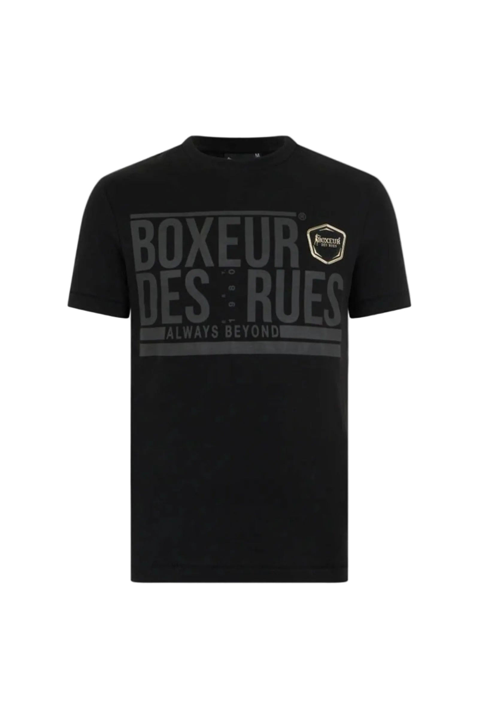 3D Graphic T-Shirt With Patch in Black T-Shirts Boxeur des Rues