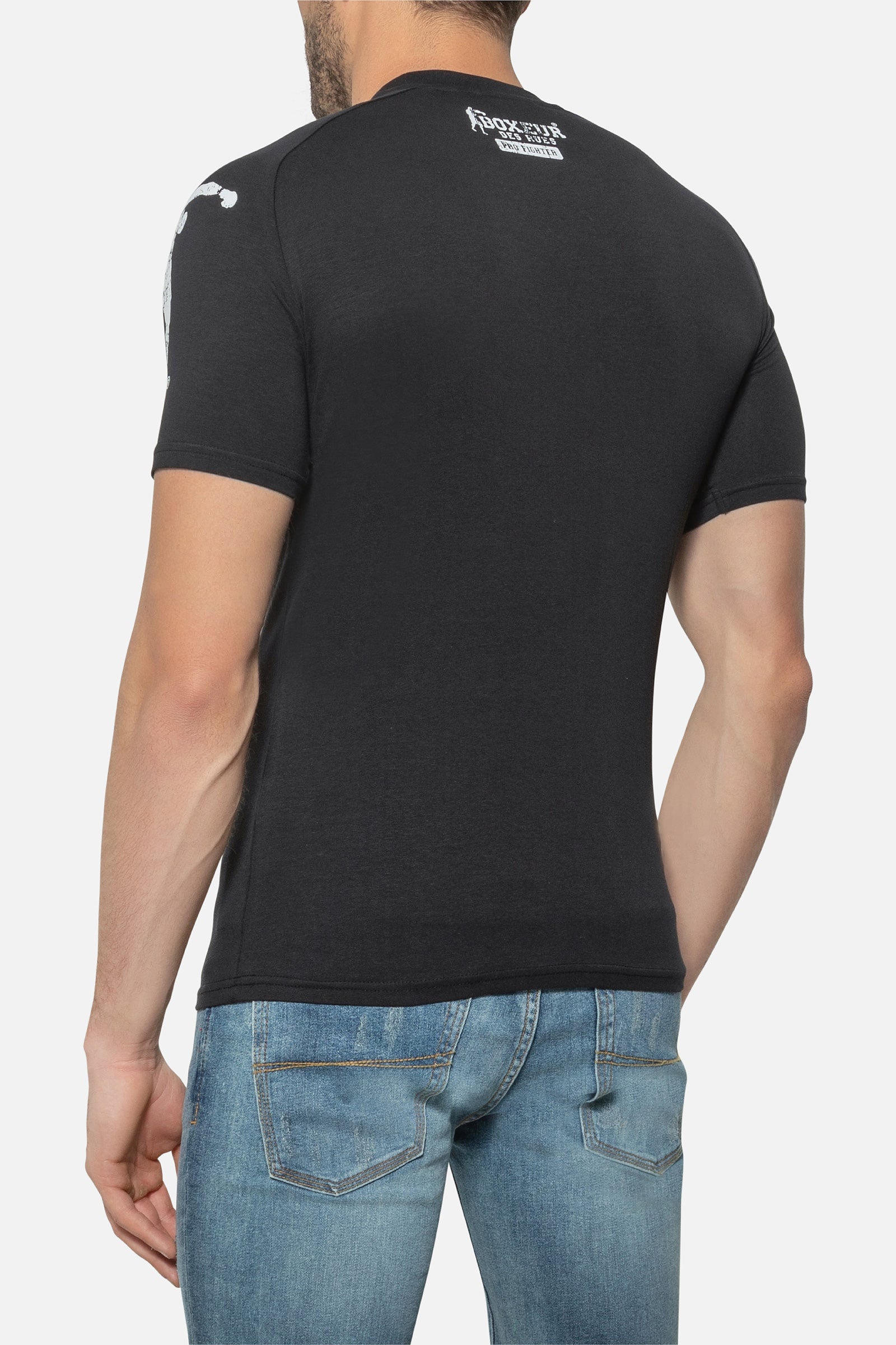 Logo Raglan T-Shirt in Black T-Shirts Boxeur des Rues