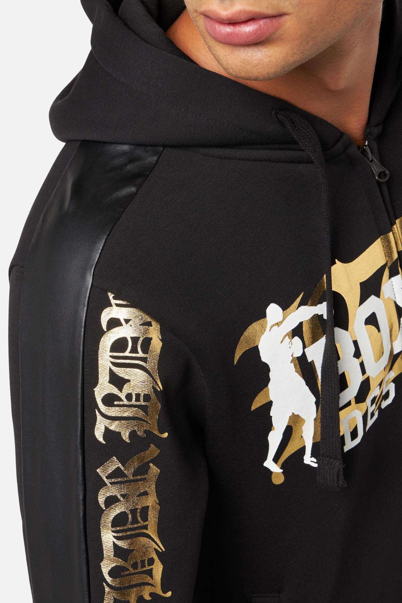 Front Graphic Logo Full Zip in Black Sweatjacken Boxeur des Rues