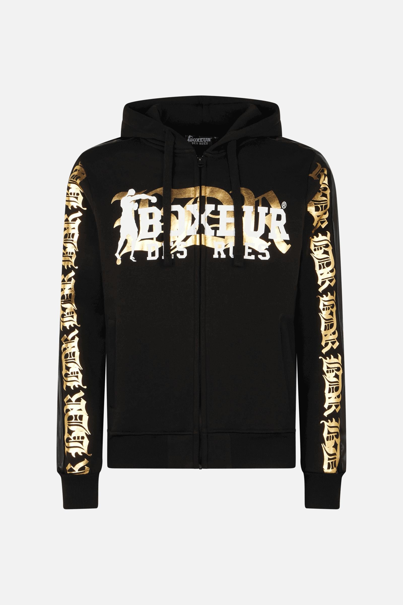 Front Graphic Logo Full Zip in Black Sweatjacken Boxeur des Rues